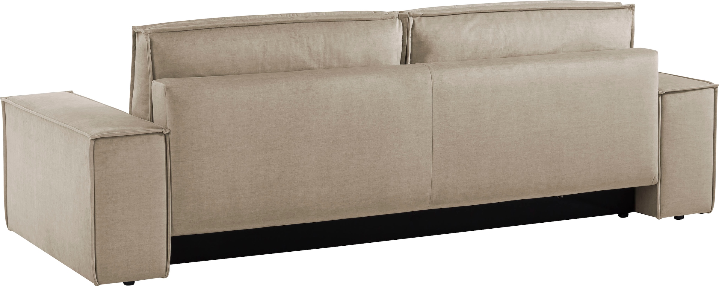 Home affaire 3-Sitzer »SHERWOOD Schlafsofa (257cm) Cord, Samtvelours, Vintage-Lederoptik«, Schlaffunktion mit Bettkasten (ca. 136/200cm)