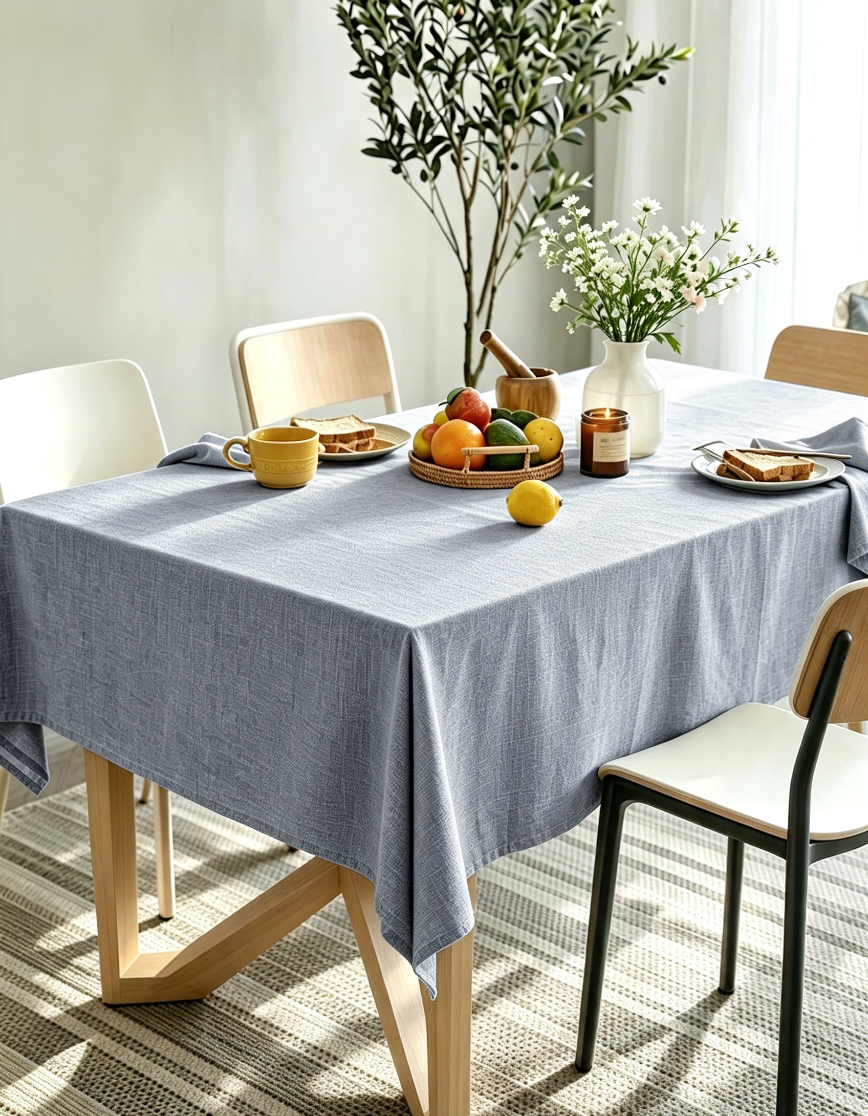 OTTO home Tischdecke "Ozzie 1 Stück, Leinenoptik, in eckig und rund" Formstabil & pflegeleicht, eckig oder rund, Dekoration