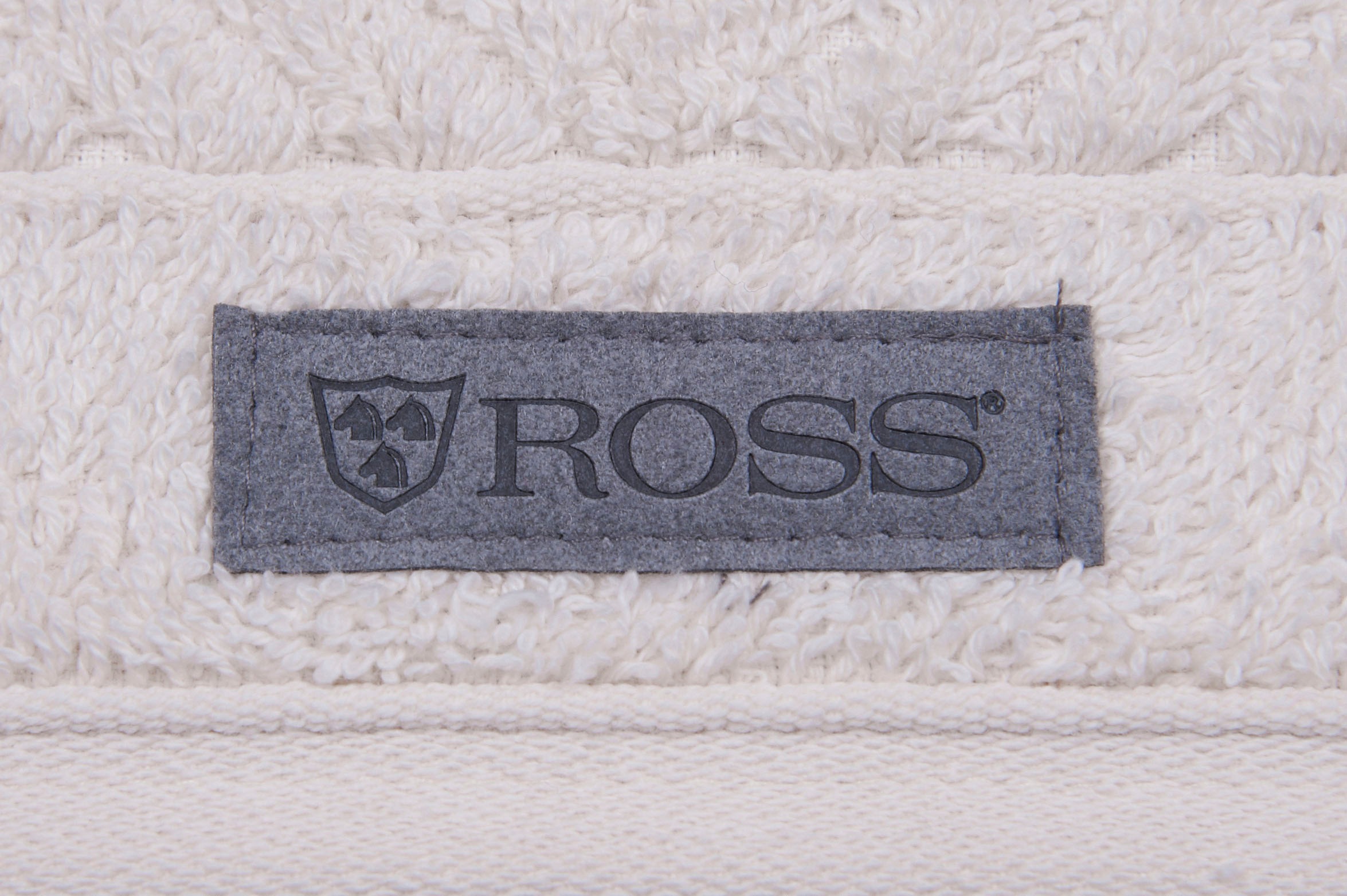 ROSS Handtuch »Smart«, (2 St.), Uni-Rippe mit Velourslabel