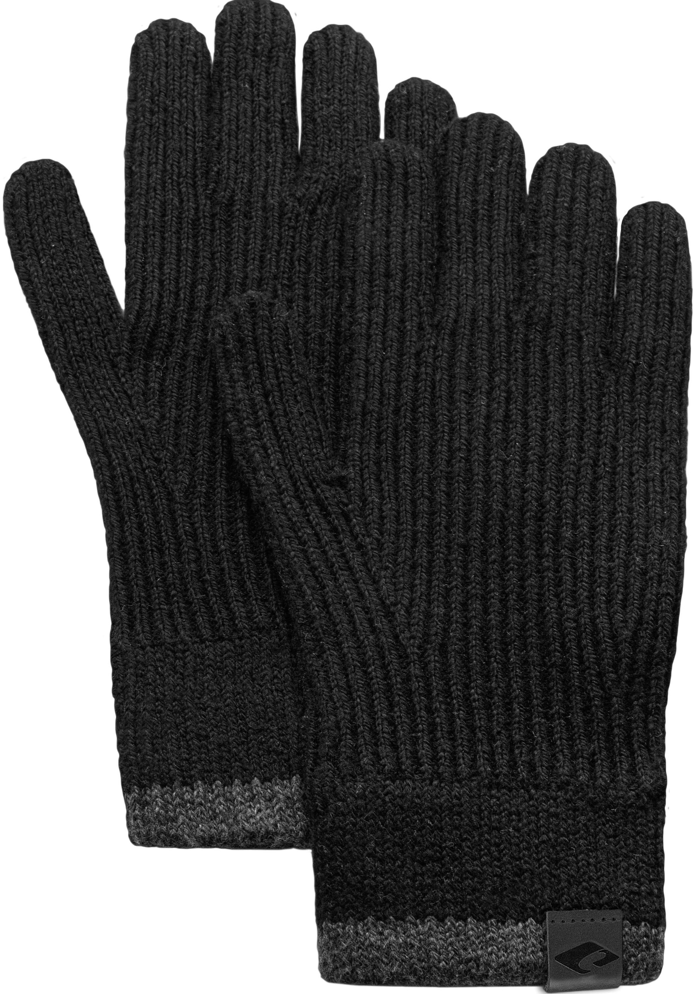 mit online gestrickt, Kontrastrand | bestellen Strickhandschuhe, Jelmoli-Versand chillouts Fingerhandschuhe Handschuhe