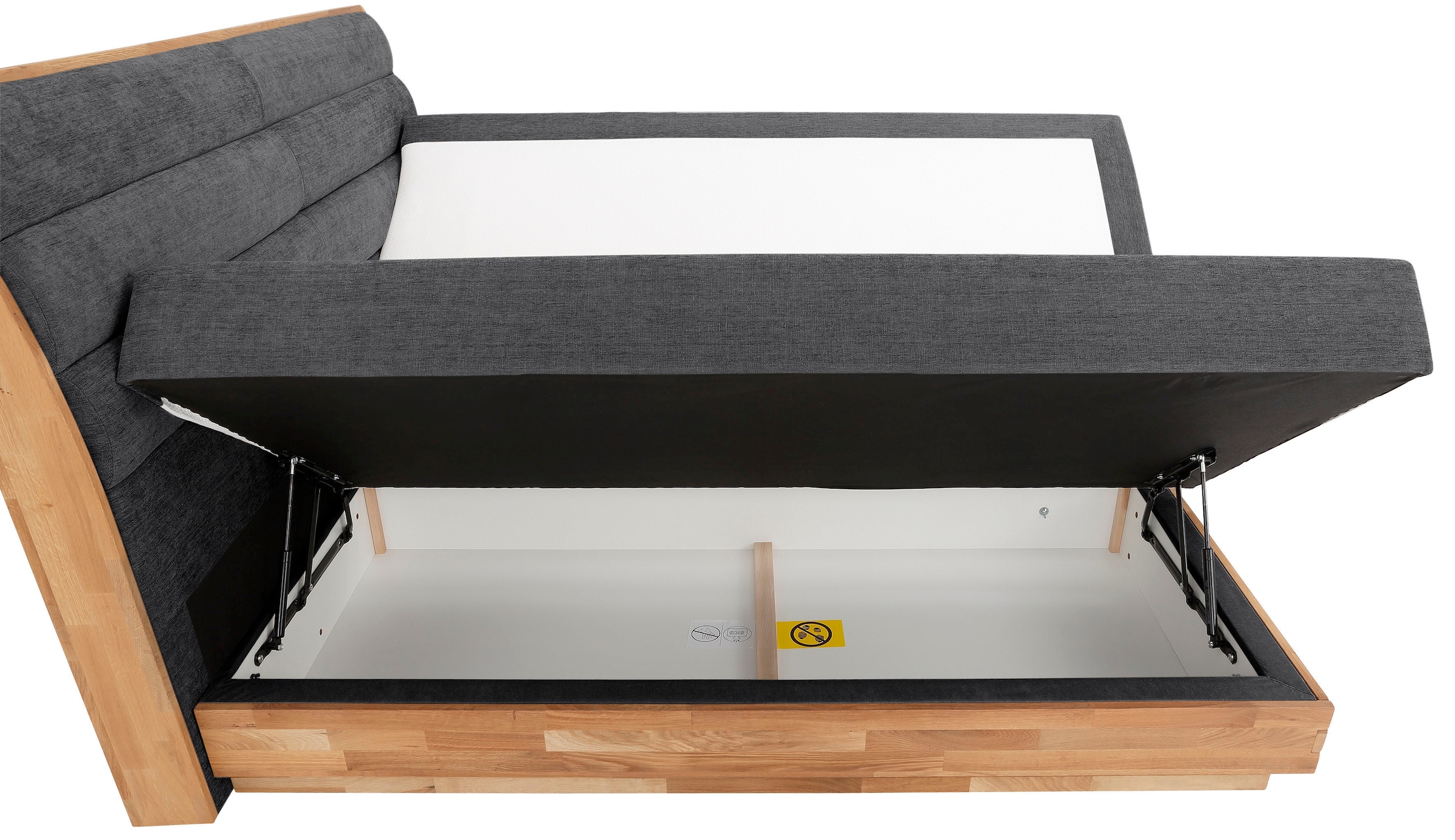 GOODproduct Boxspringbett »Jenna«, ohne LED-Beleuchtung, mit zertifizierten, recycelten Bezugsstoffen