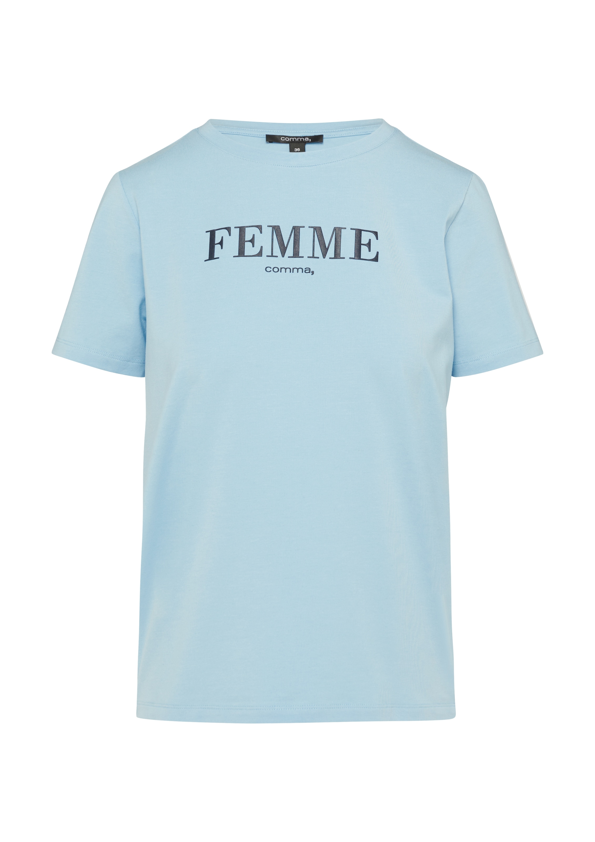Comma T-Shirt, mit Statement-Print