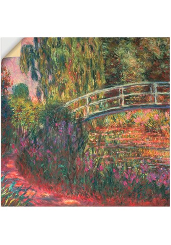 Artland Wandbild »Japanische Brücke im Garten von Giverney«, Garten, (1 St.), in... kaufen