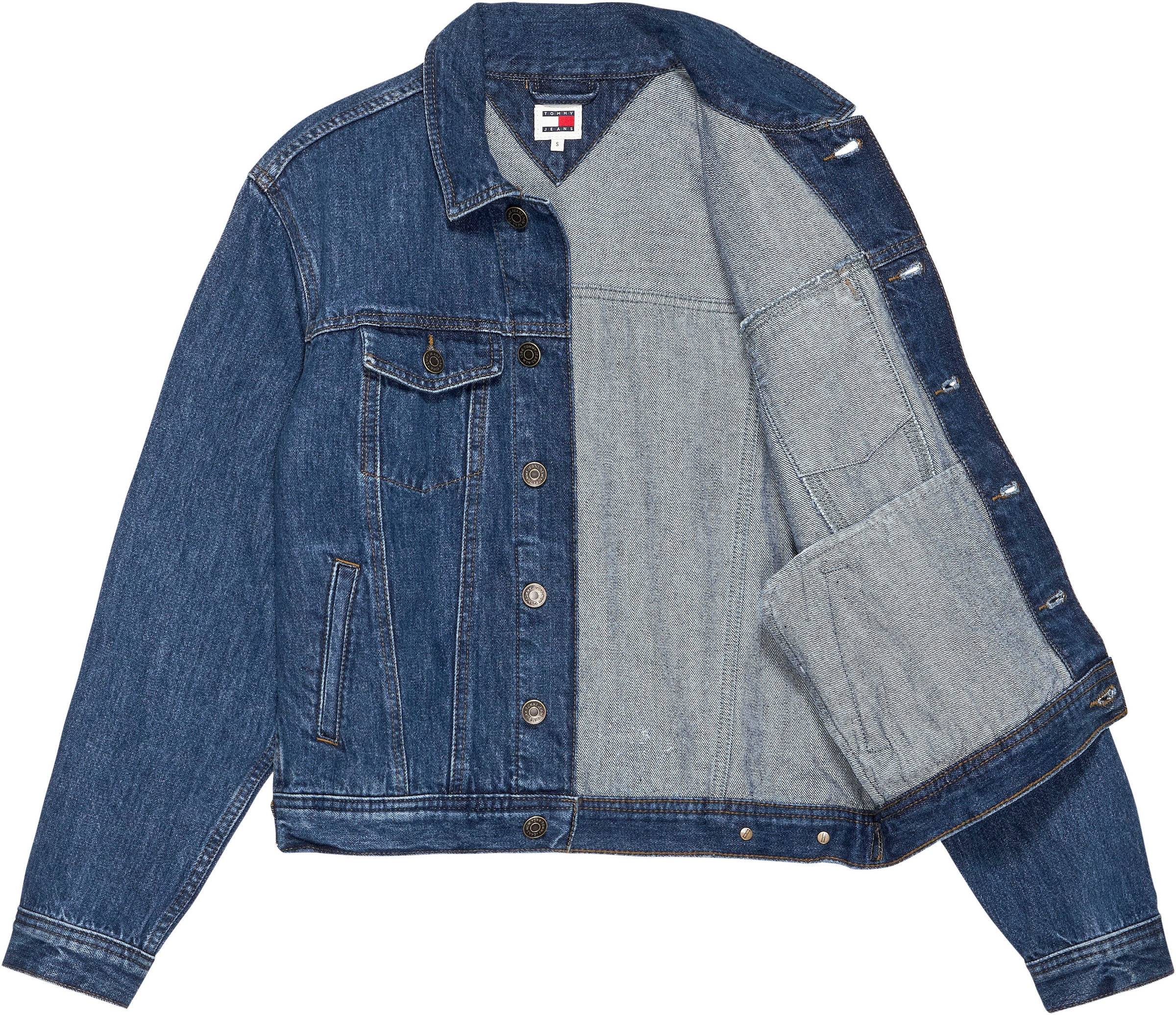 Tommy Jeans Jeansjacke »MOM CLS JACKET BH0056«, mit Tommy Jeans Flagge