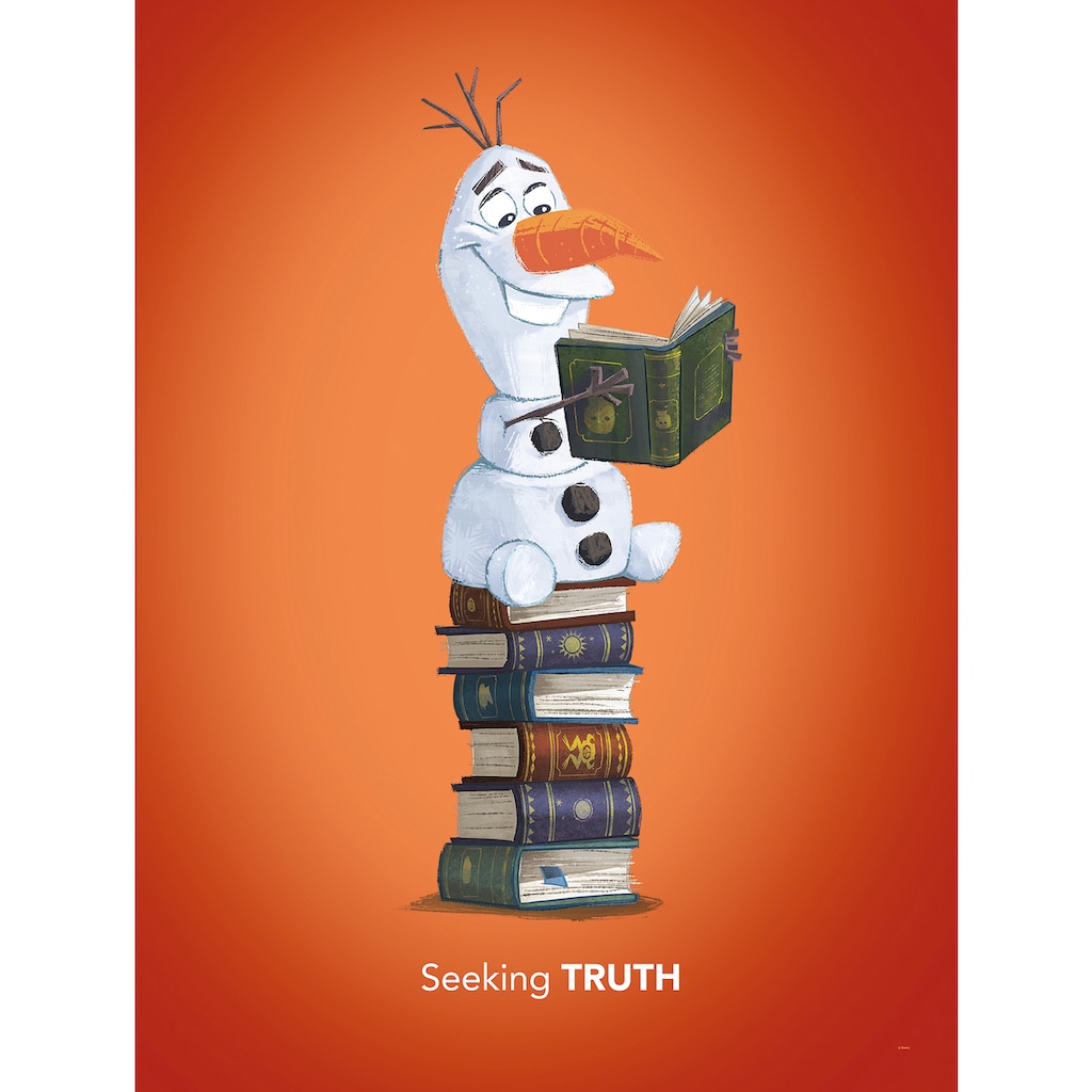 Komar Poster »Frozen Olaf Reading«, Disney, (1 St.)