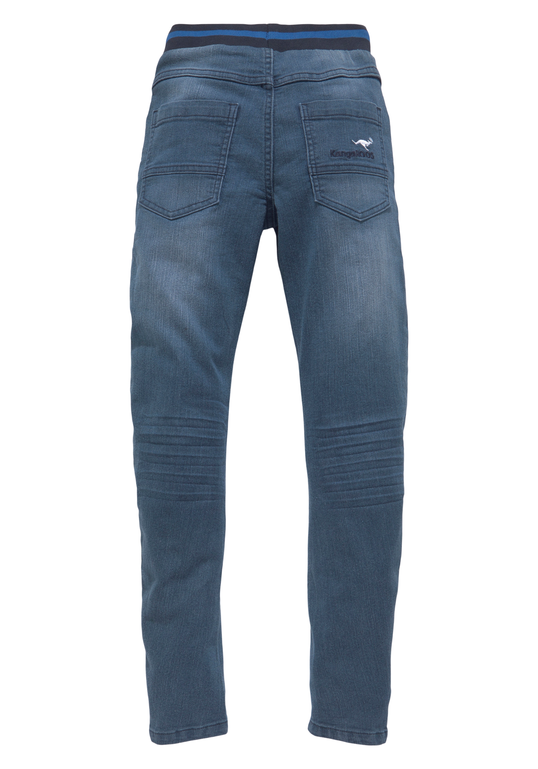 KangaROOS Schlupfjeans », Stretch-Jeans mit schmalem Bein für Jungen«, schmale Beinform, Used-Waschung, komfortable Leibhöhe