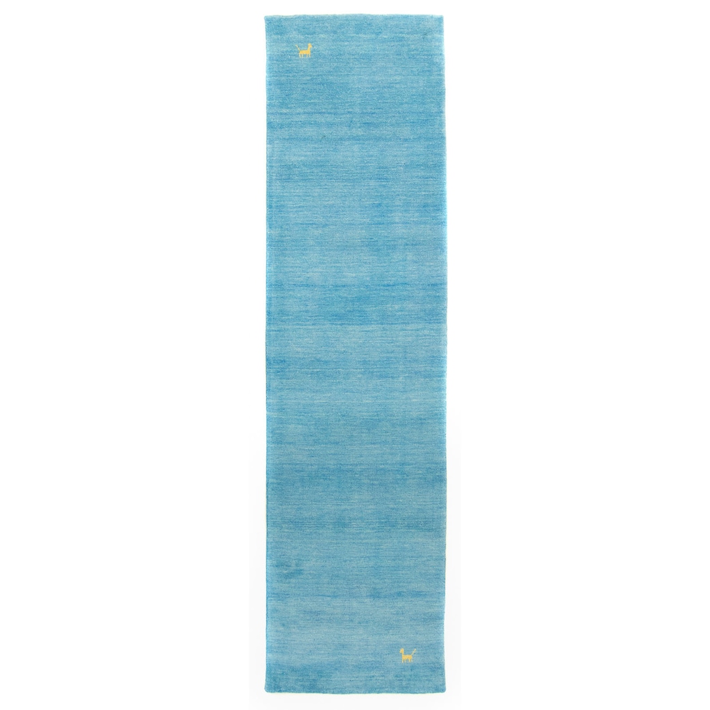 morgenland Wollteppich »Gabbeh Teppich handgewebt blau«, rechteckig