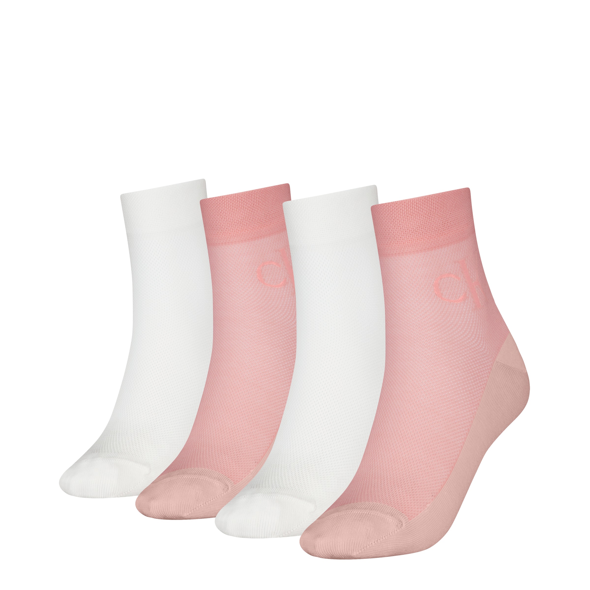 Calvin Klein Jeans Socken »CKJ WOMEN SHORT SOCK 4P MESH ECOMM« 4 Paar tlg. mit dezentem Logo-Print