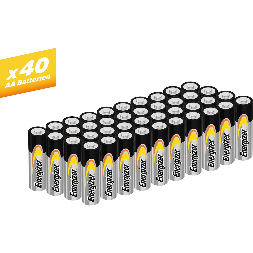 Energizer Batterie »40er Pack Alkaline Power Mignon (AA)«, LR06, 1,5 V, (Packung, 40 St.)