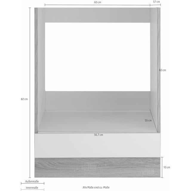 wiho Küchen Herdumbauschrank »Flexi«, Höhe 82 cm online kaufen |  Jelmoli-Versand
