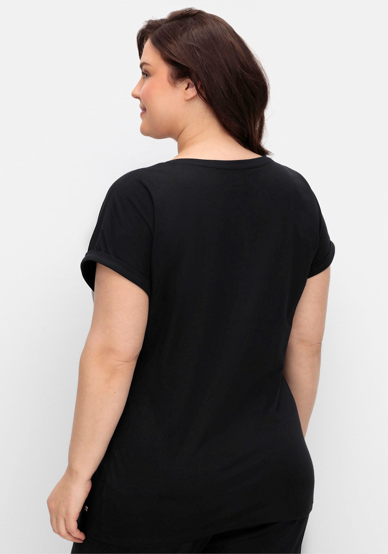 Sheego Kurzarmshirt »T-Shirt«, (1 tlg.)