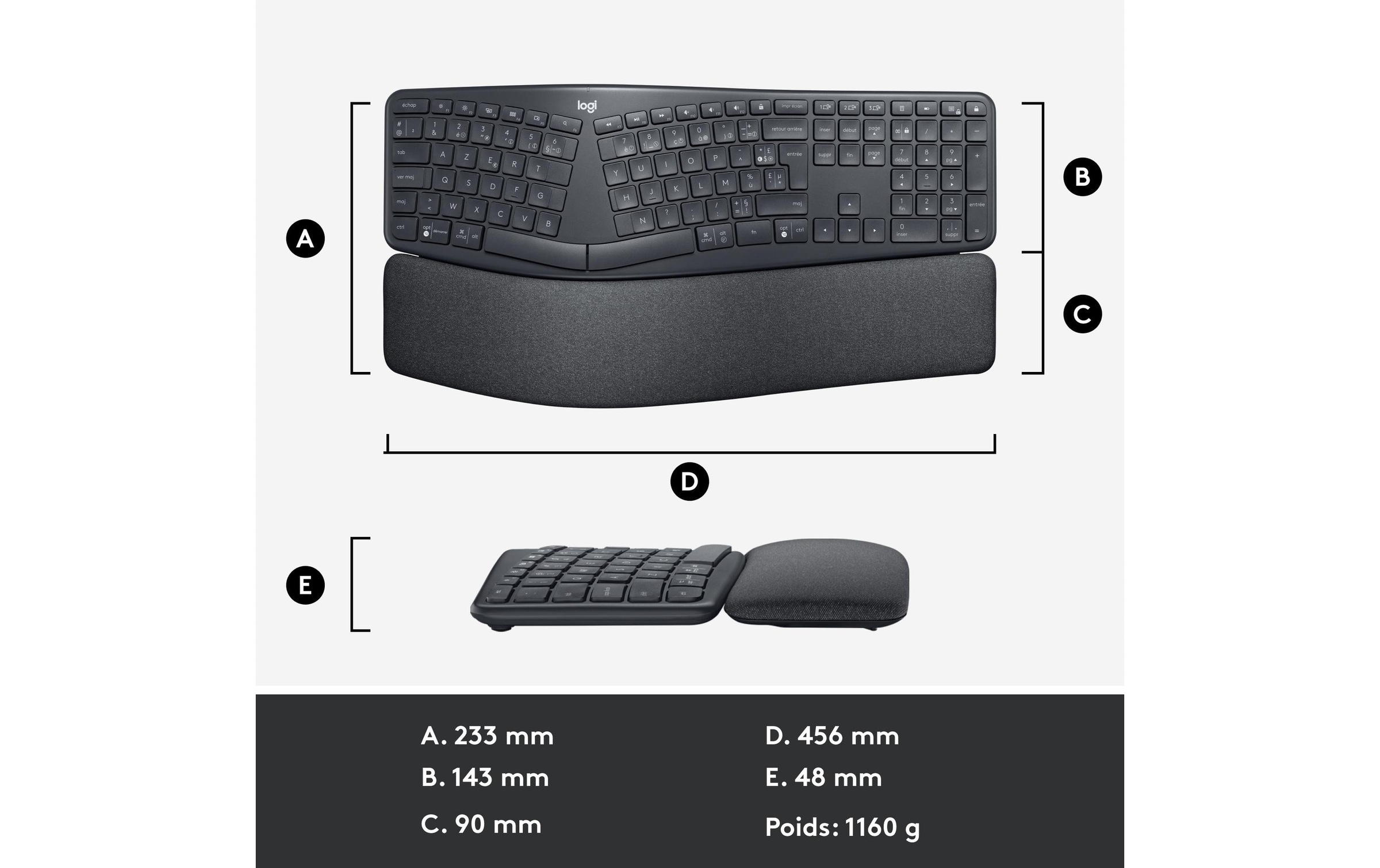 Logitech ergonomische Tastatur »K860 for Business«
