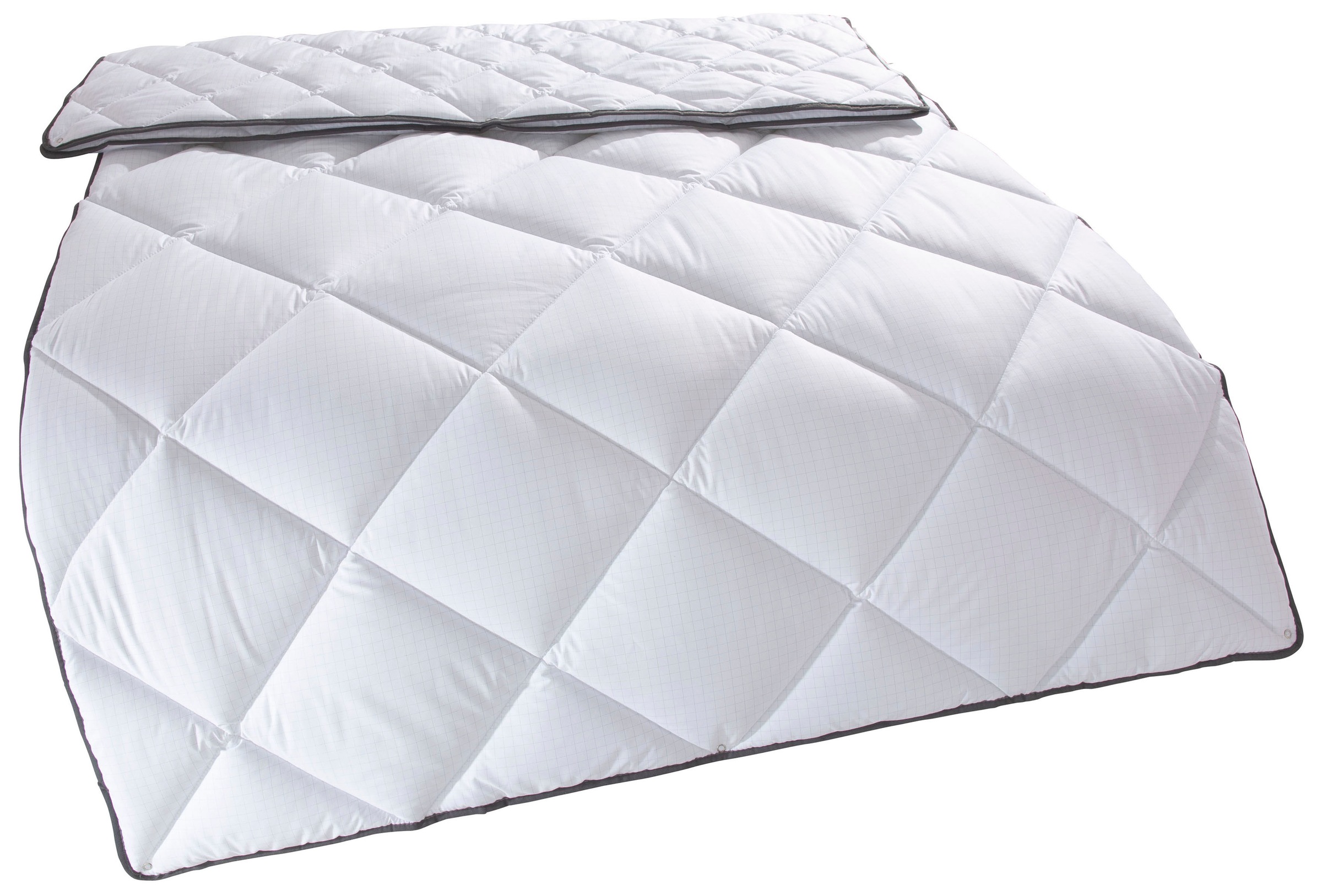 Home affaire Microfaserbettdecke »Murau, Bettdecke 135x200 cm, 155x220 cm mit antistatischer Wirkung«, 4-Jahreszeiten, Füllung Polyester, Bezug Microfaser Carbon, (1 St.), Bettdecken, Sommer, Winter, 4-JZB, Decke mit Blauen Engel zertifiziert