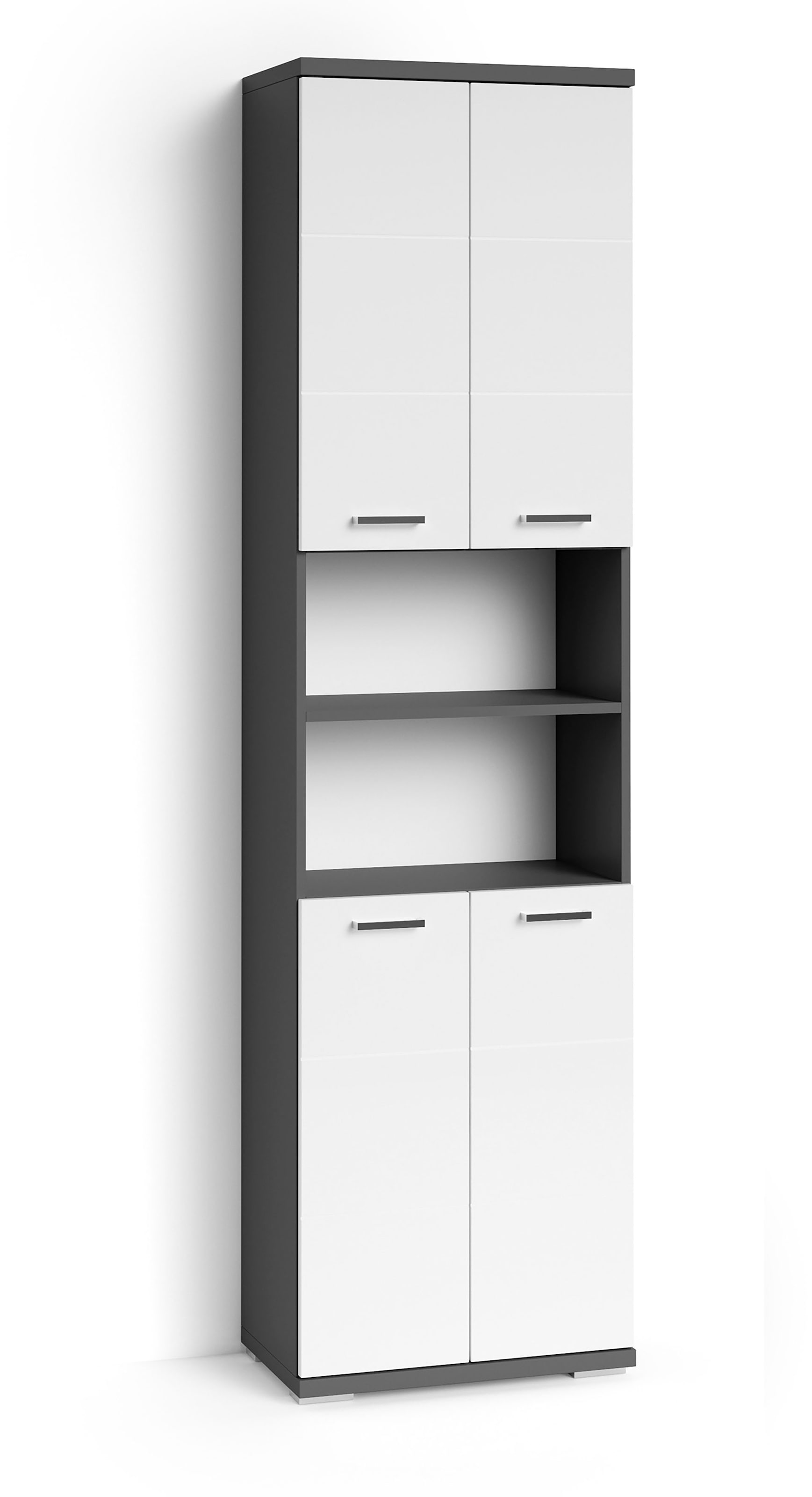 Hochschrank »Nebraska«, Breite 50 cm, Badezimmerschrank mit Metallgriffen, viel Stauraum