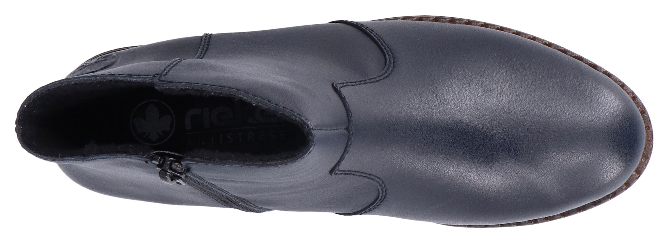 Rieker Schlupfboots, Stiefelette, Casual-Boots, Basic-Boots mit Innenreissverschluss