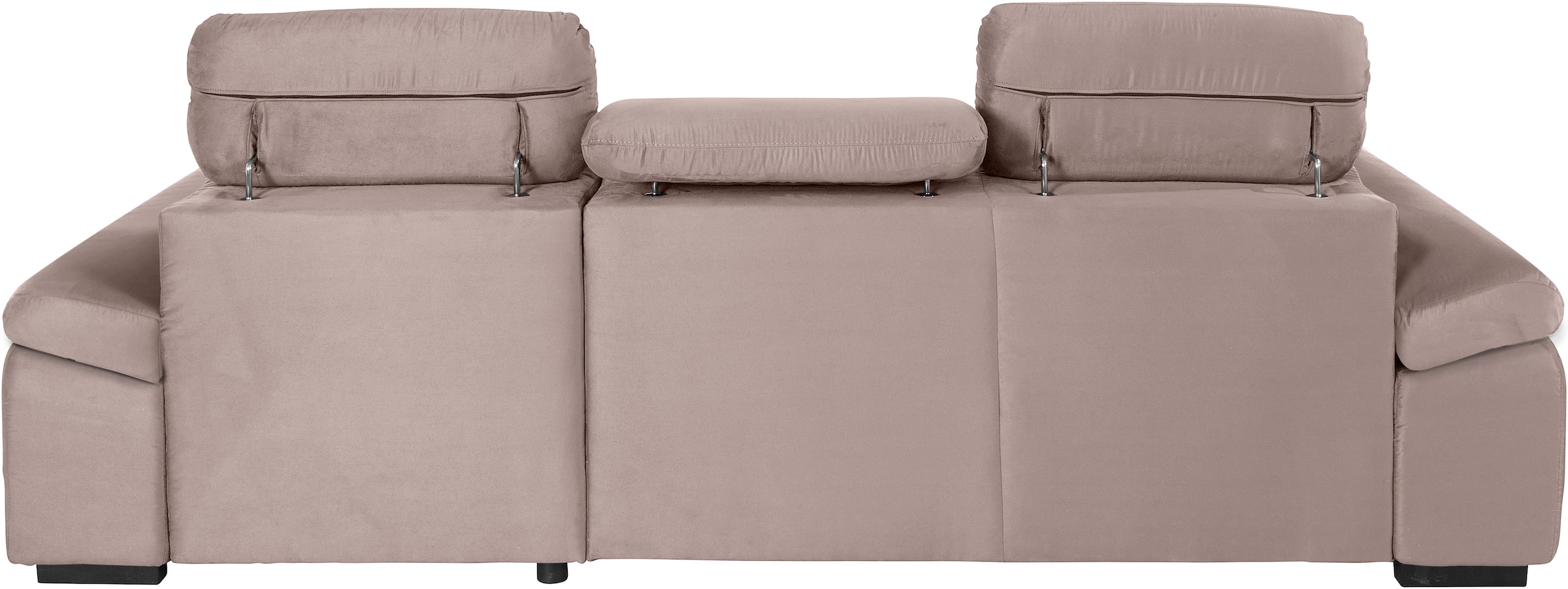 COTTA Ecksofa »Lola L-Form mit Kopfteilfunktion & Hocker«, (Set, mit Hocker), wahlweise mit Bettfunktion, Bettkasten & Armteilverstellung