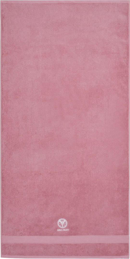 CARLO COLUCCI Duschtücher »Sandro«, (2 St., 2er Set Badetücher 70 x 140 cm), mit Logo-Stickerei