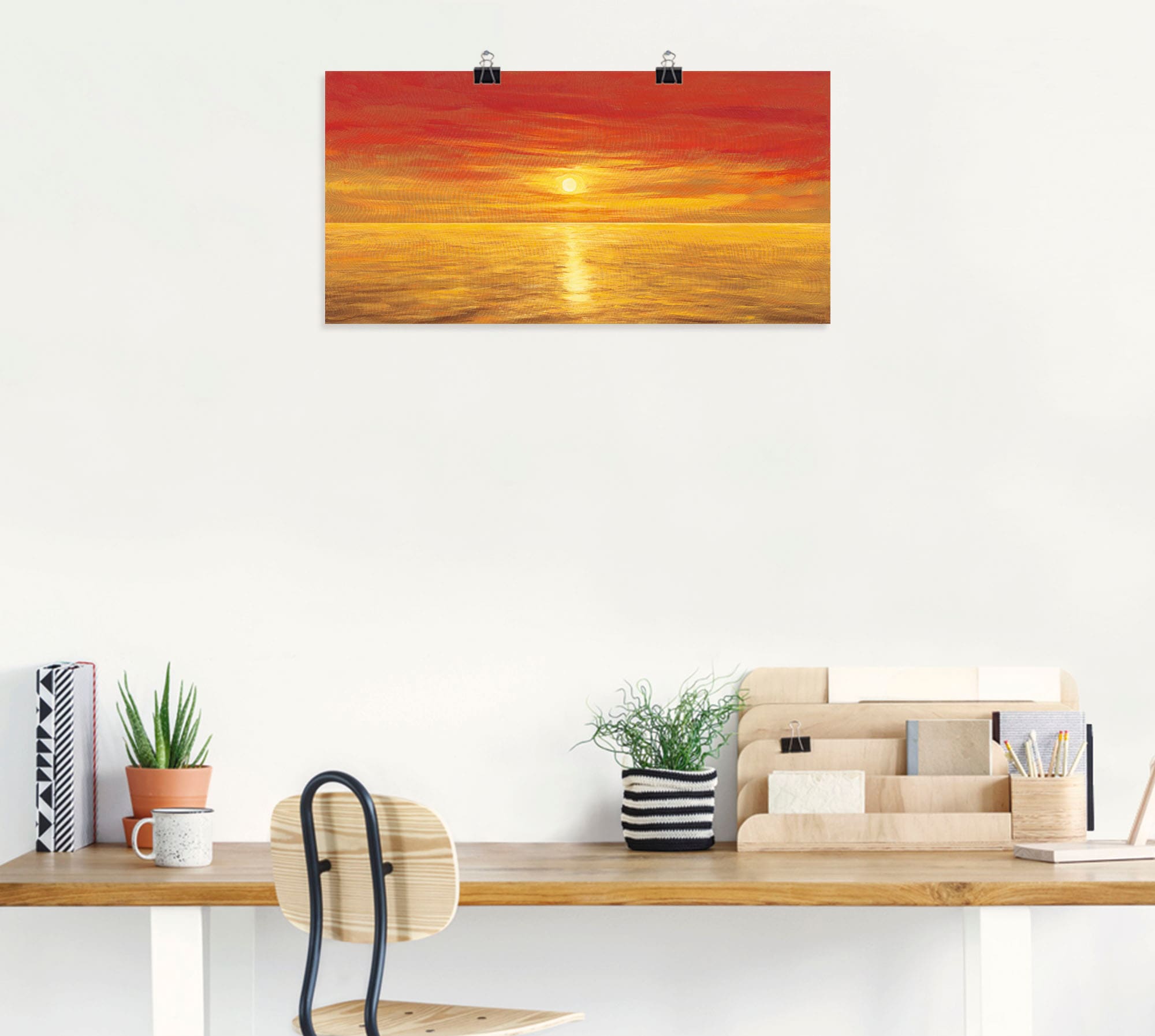 Artland Poster »Oranges Meer«, Meer Bilder, (1 St.), als Alubild, Leinwandbild, Wandaufkleber oder Poster in versch. Grössen