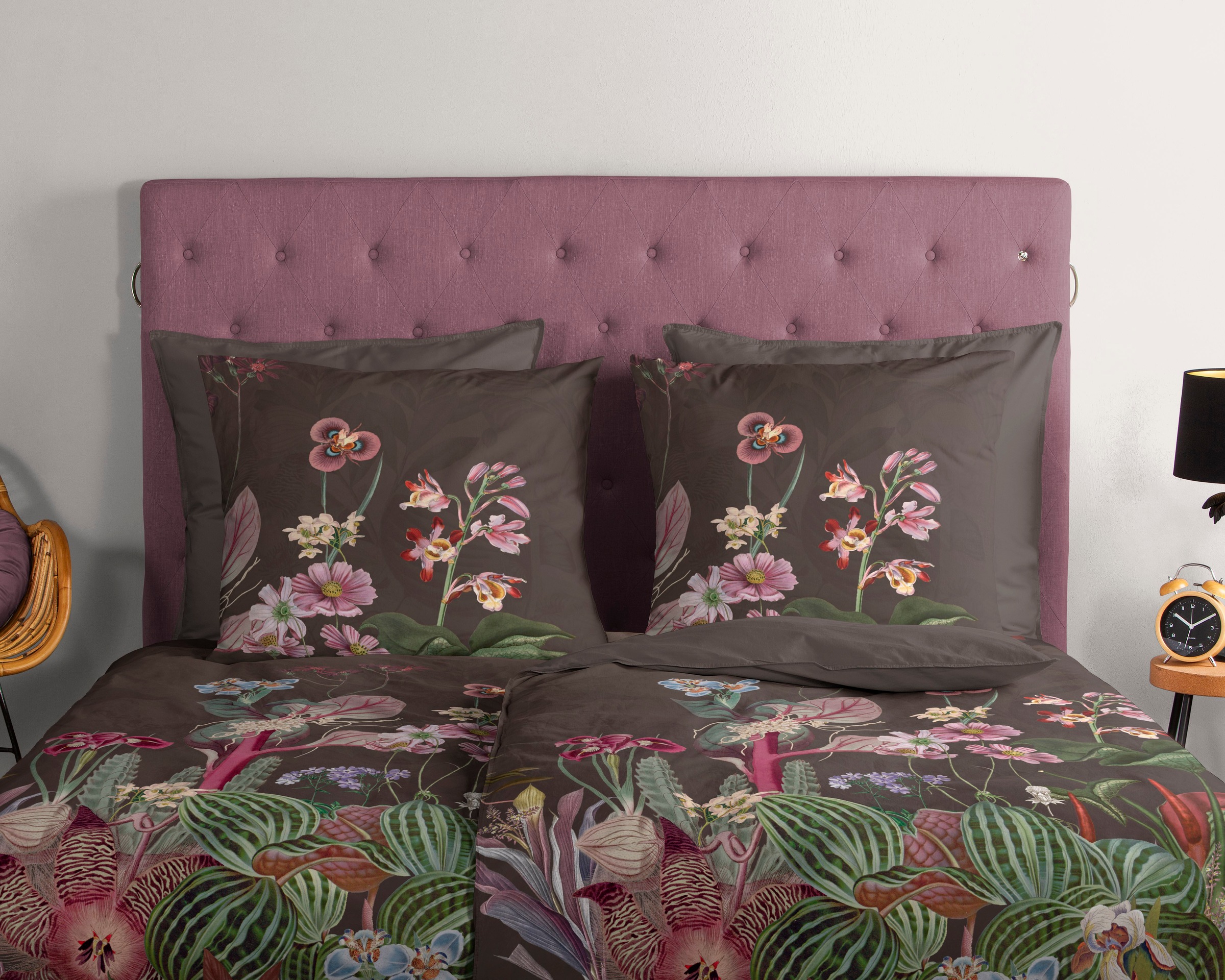 good morning Wendebettwäsche »Phoebe«, Baumwolle, 135x200, 2 Teilig, Reissverschluss, Wendeoptik, Braun
