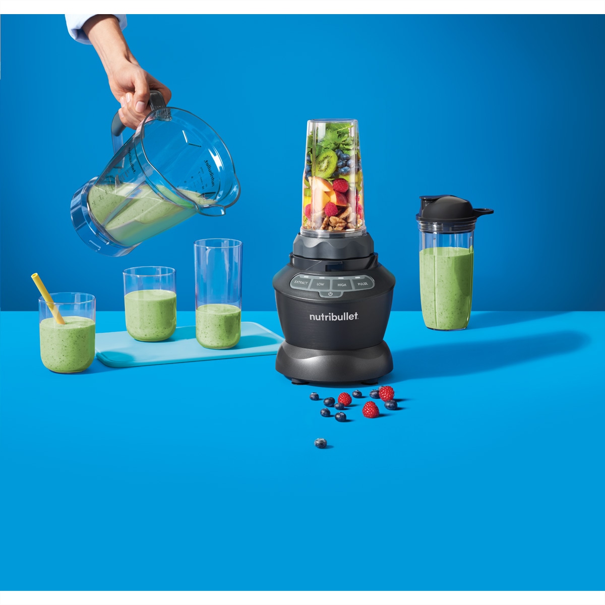 nutribullet Elektrisches Rührwerk »Nutribullet Nährstoffextraktor Blender Combo 1000W, schwarz, 10-teilig«