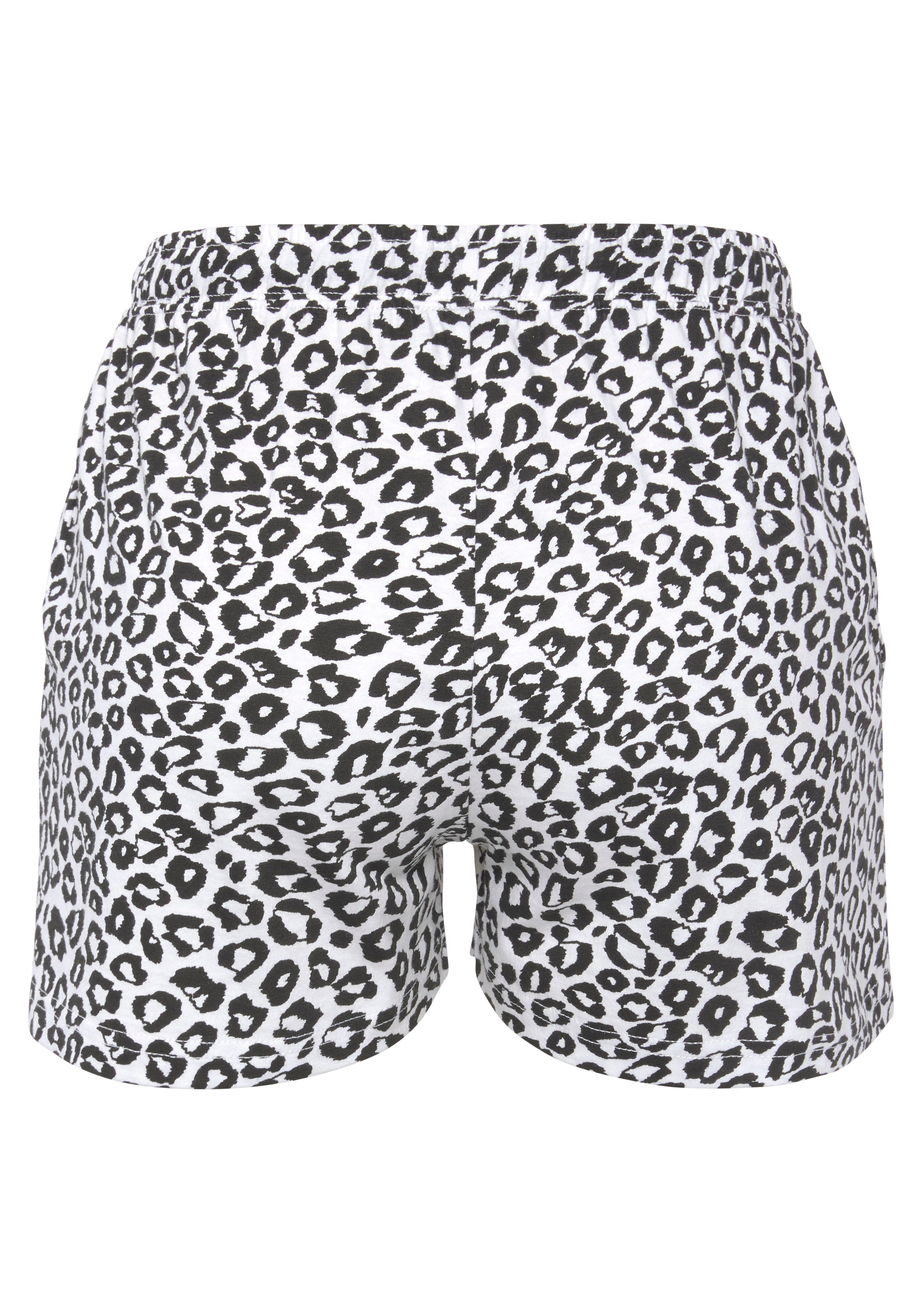 Vivance Dreams Pyjamashorts, mit Schwarz-Weiss-Druck