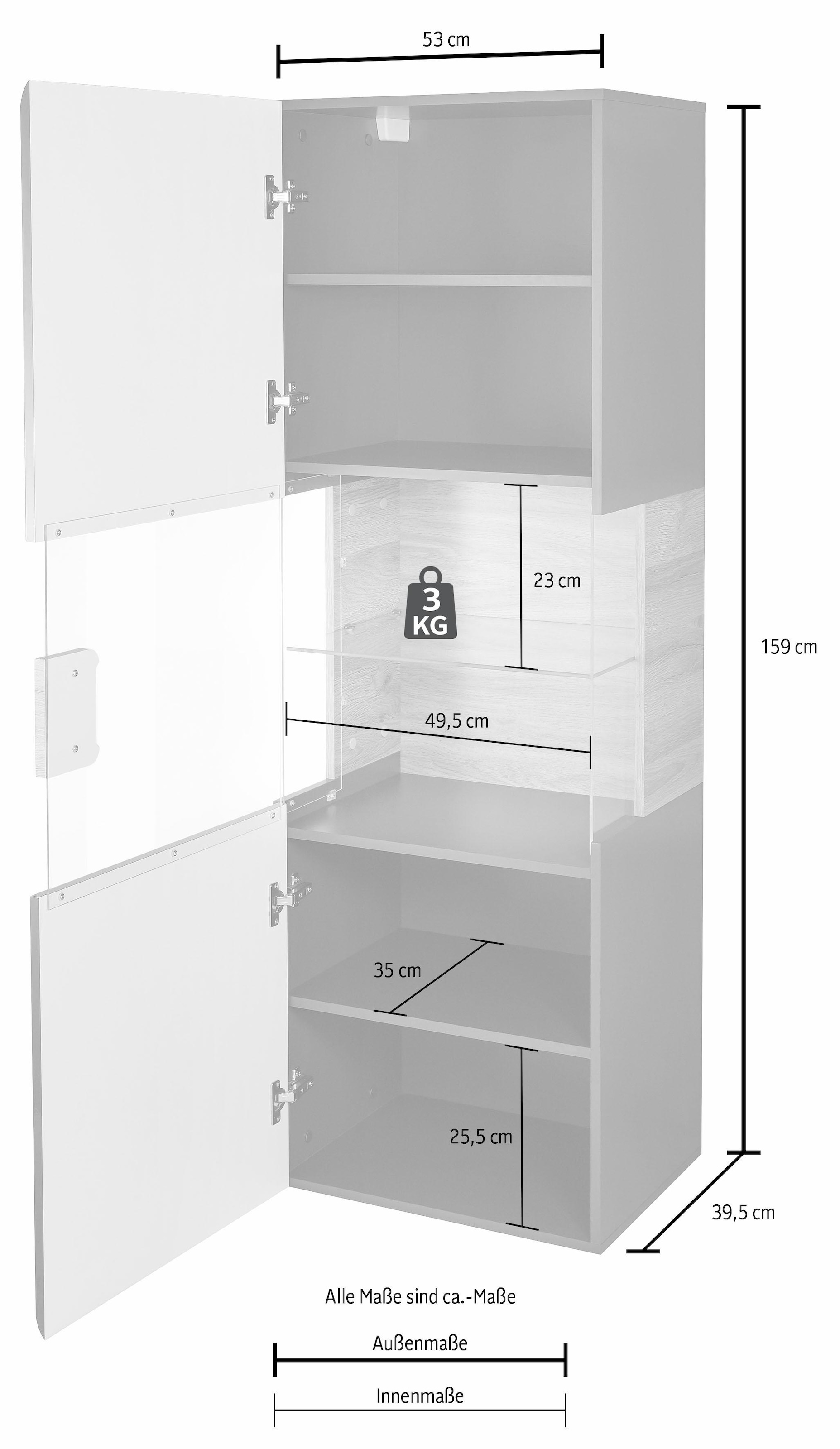 Helvetia Vitrine »Toledo«, Höhe 159 cm online kaufen | Jelmoli-Versand