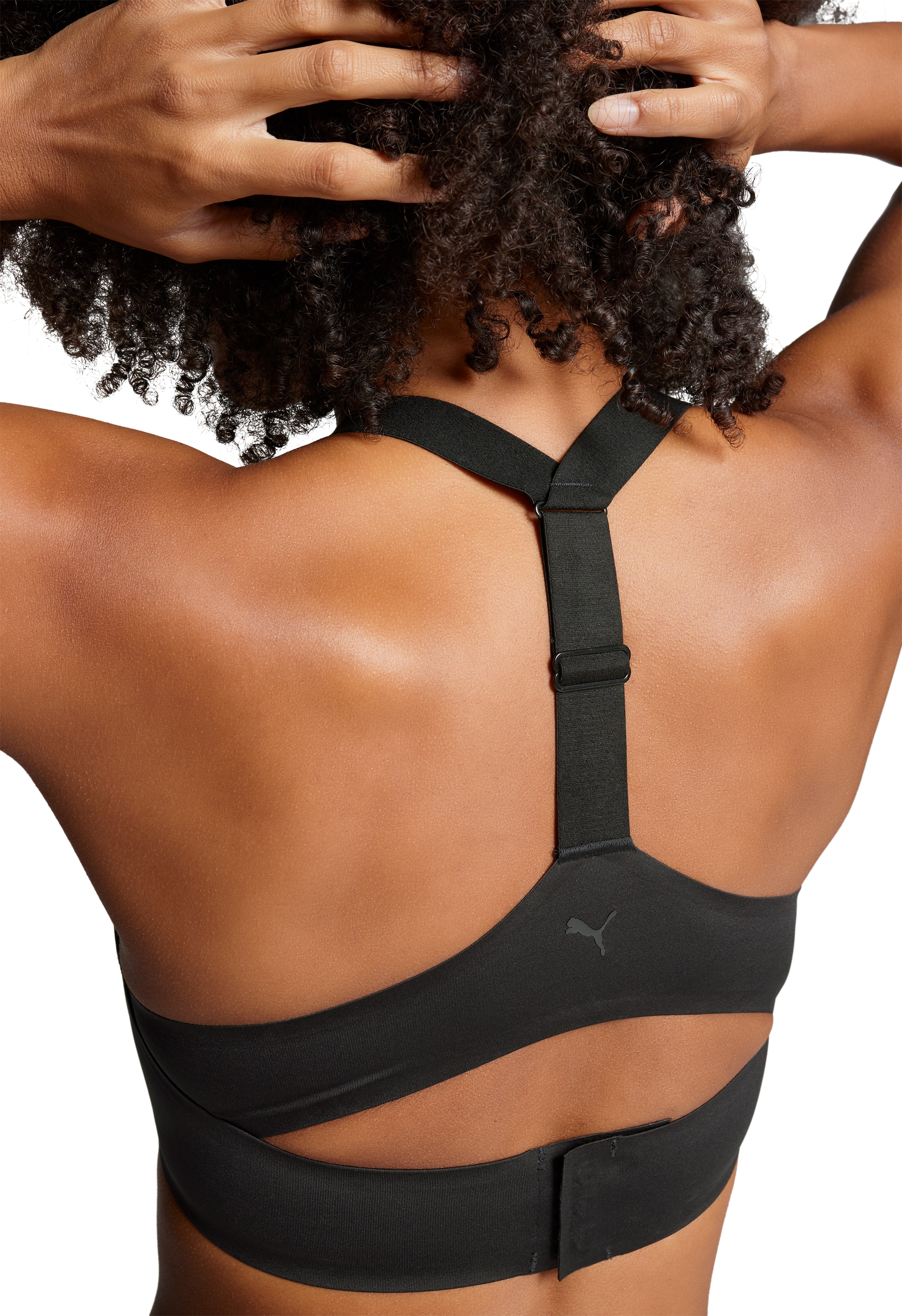 PUMA Bügelloser BH »PUMA WOMEN HIGH SUPPORT ACTIVE BRA«, Mit breiten Trägern, Doppelcupgrössen