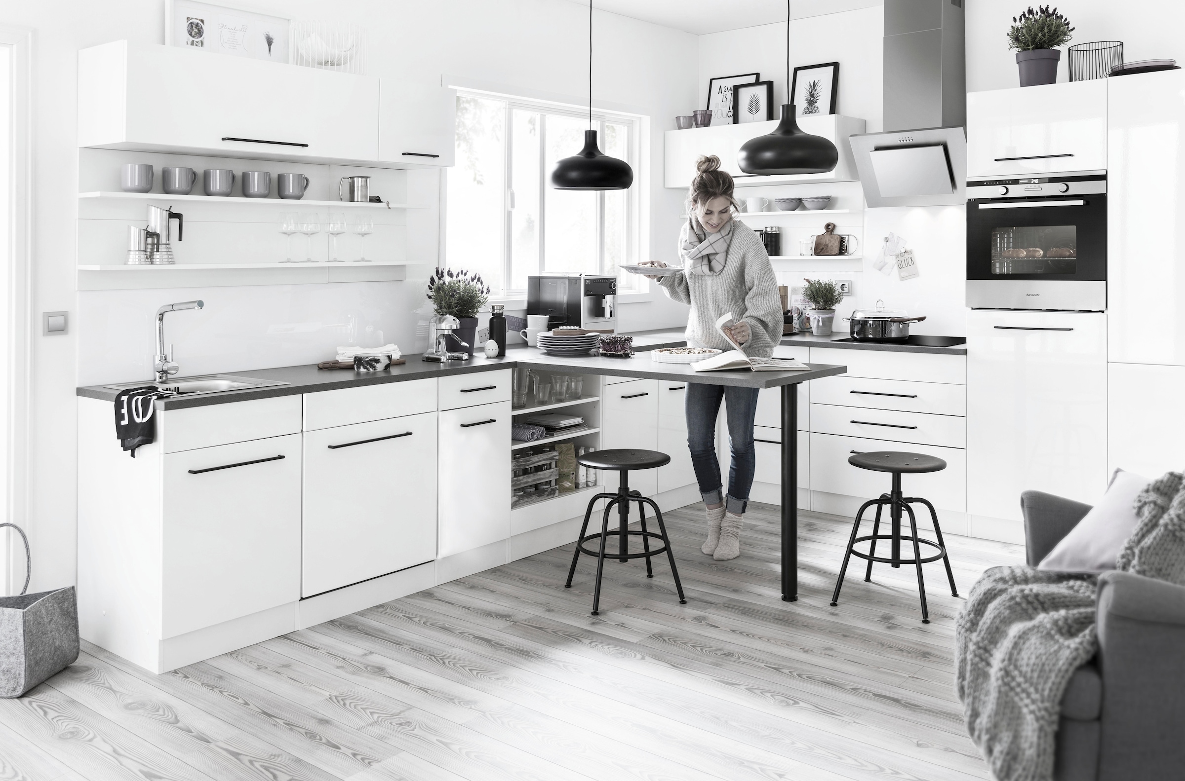 KOCHSTATION Backofen/Kühlumbauschrank »KS-Tulsa«, 60 cm breit, 200 cm hoch, mit Nischenmass 88 cm