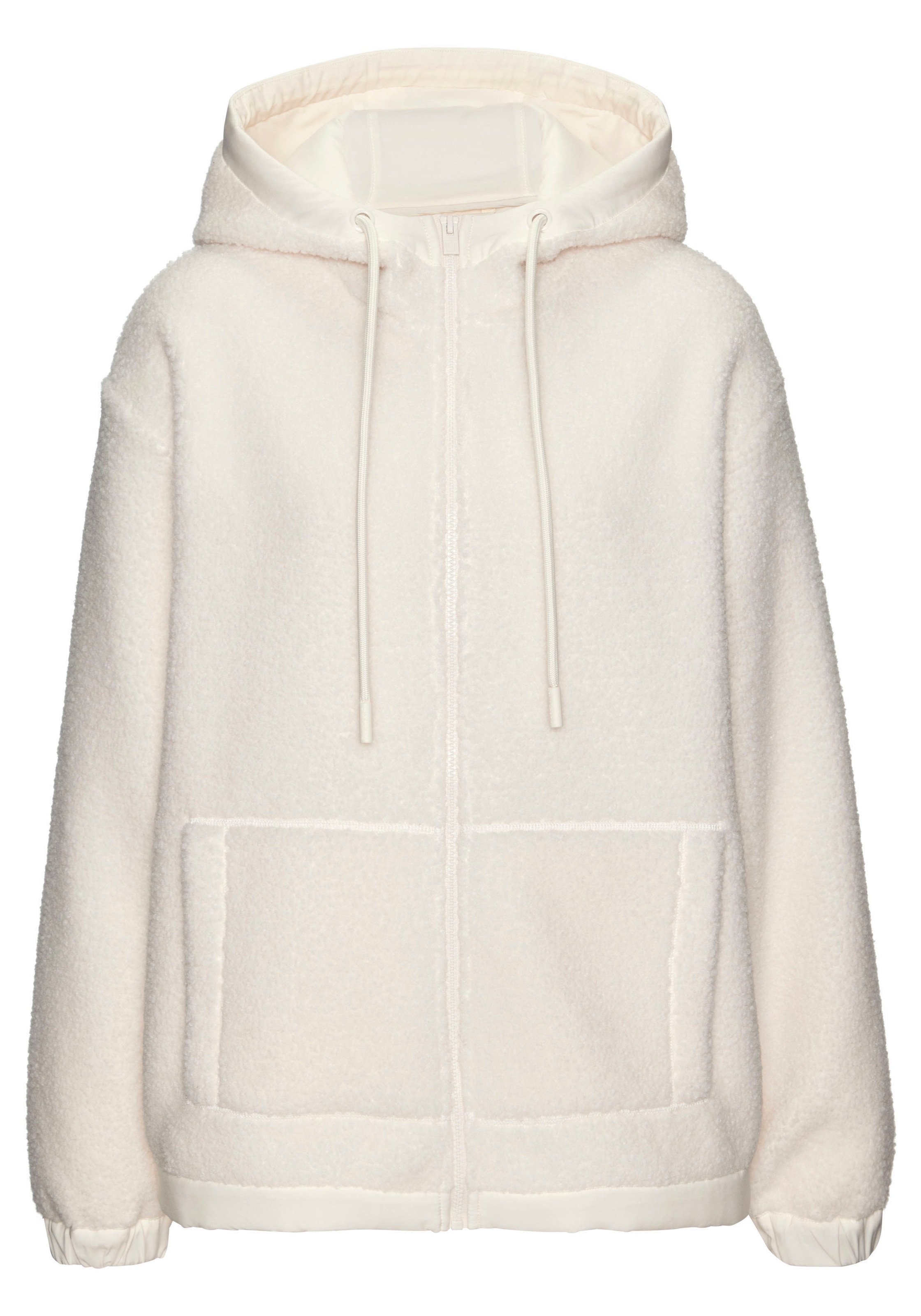 Elbsand Fleecejacke, mit Kapuze, aus Teddy-Fleece- mit Kapuze und schönem Logo auf der Rückseite