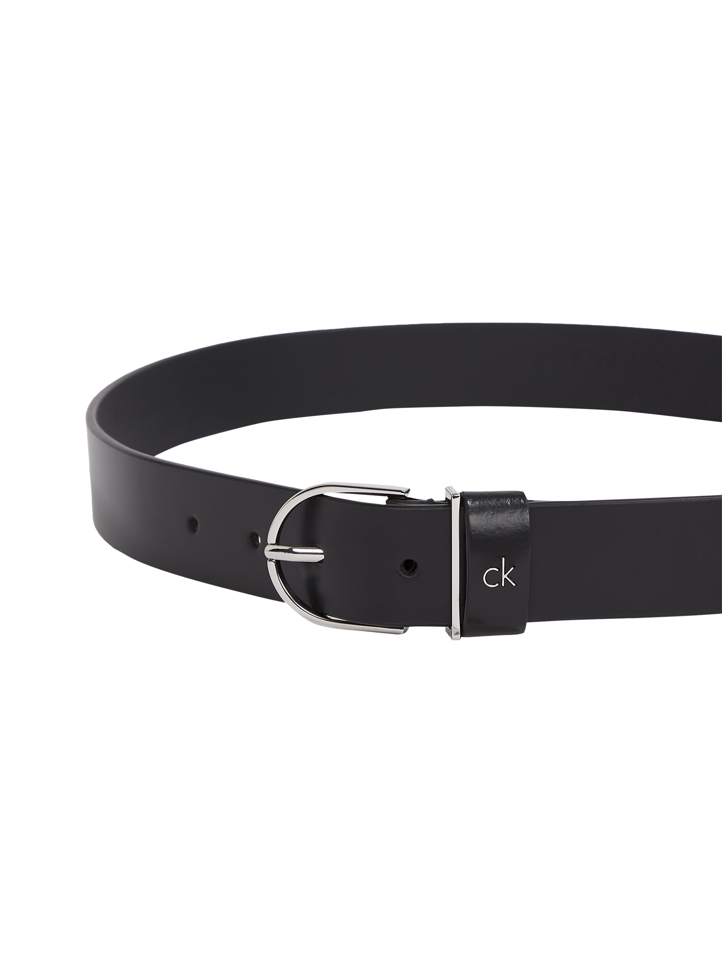 Calvin Klein Ledergürtel »CK METAL LOOP RND BUCKLE 3.0«, Logoschriftzug, Einfachdornschliesse