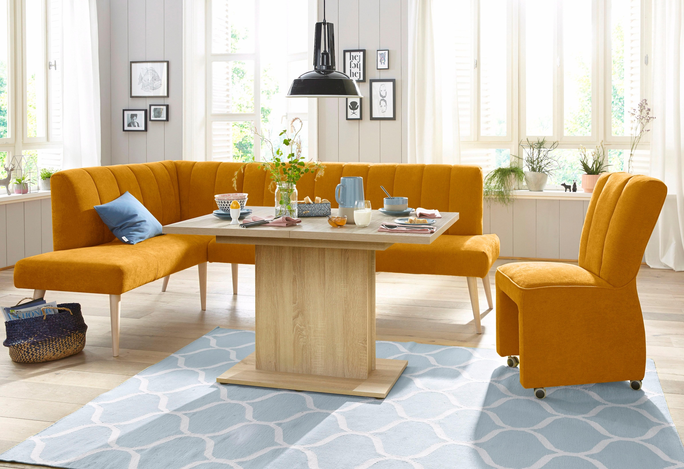 exxpo - sofa fashion Sessel »Costa, Loungesessel, Hochlehnsessel, auf Rollen, Komfortsitzhöhe 53cm«, kompakt und bequem, Breite 52 cm