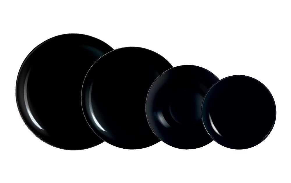 Speiseteller »Arcoroc Evolution Ø 27 cm 6 Stück, Schwarz«