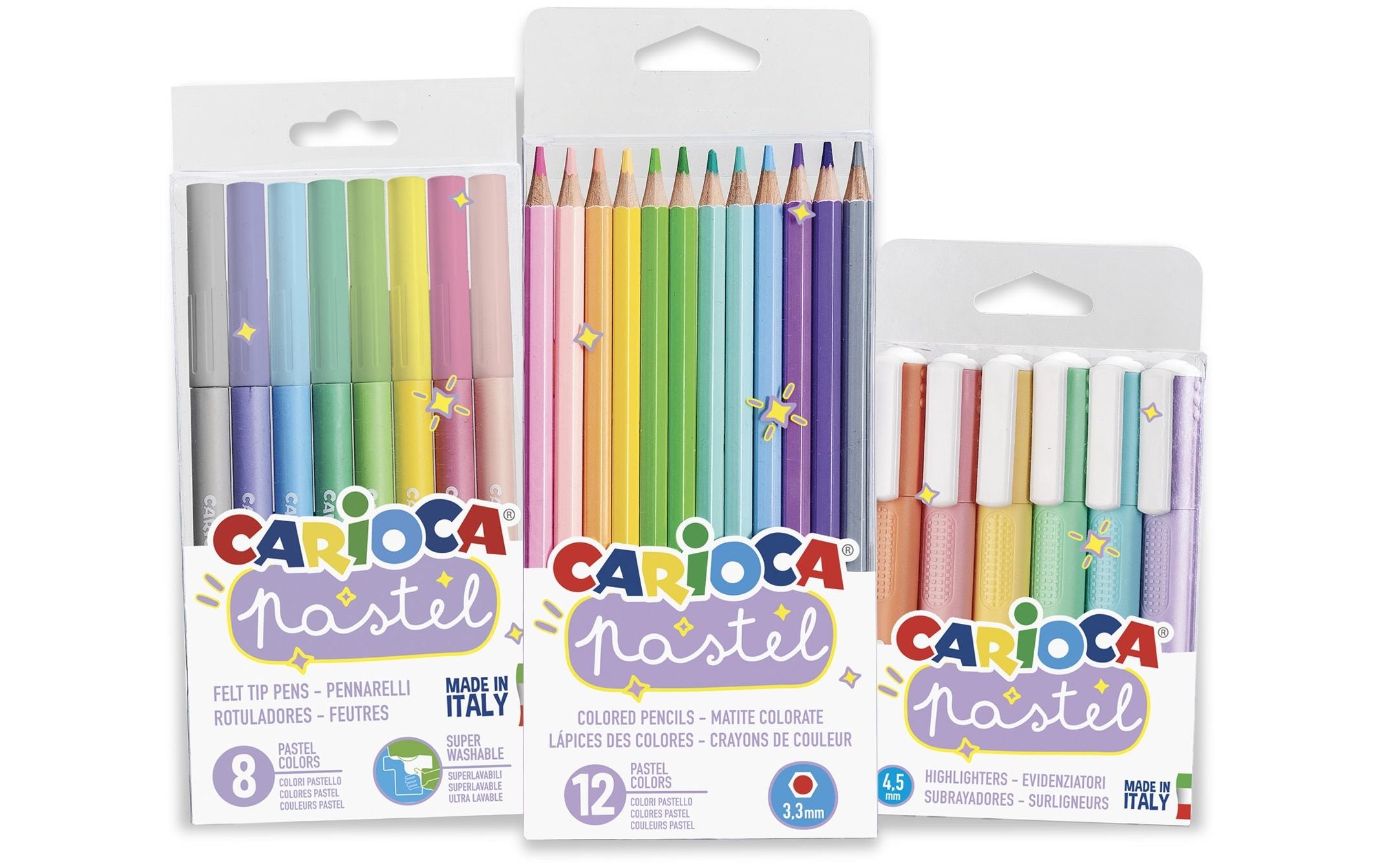 Malstift »Carioca Pastell 26 Stück, Mehrfarbig«