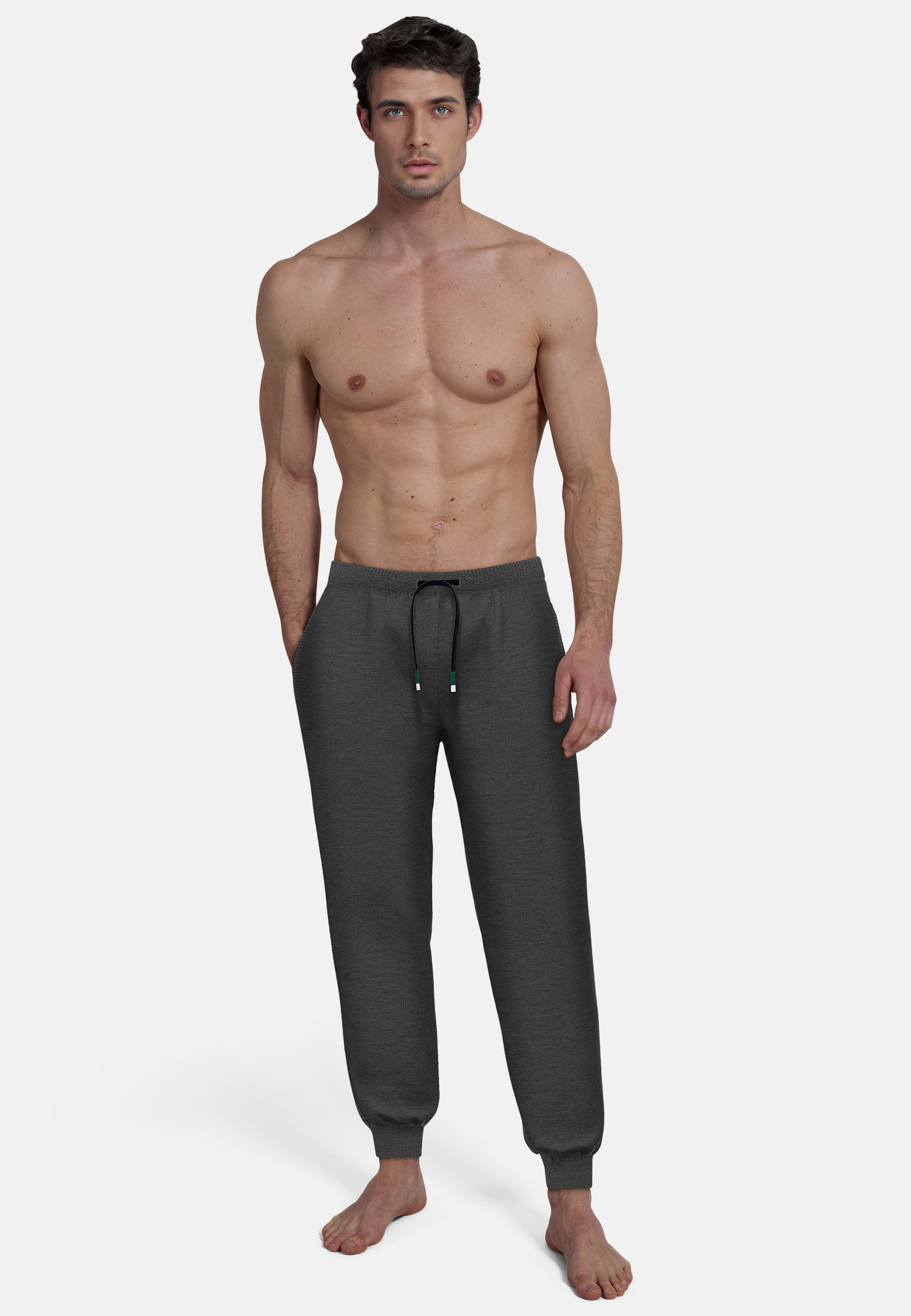 bugatti Pyjamahose »Bologna«, mit Seitentaschen, niedriger Bund, bequem, elastisch, Materialmix
