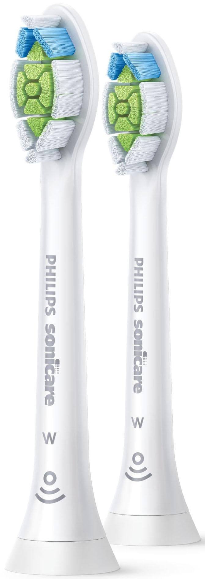 Philips Sonicare Aufsteckbürsten »Standard W2 Optimal White, Farbe weiss«, mit der Bürstenkopferkennung, Standardgrösse