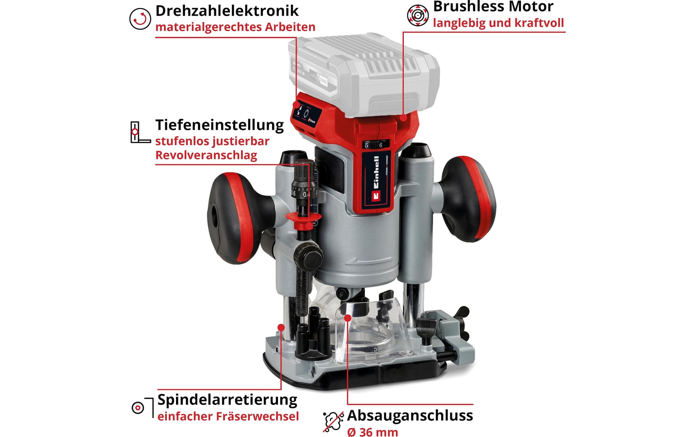 Einhell Oberfräse »TP-RO 18 Li BL – Solo«