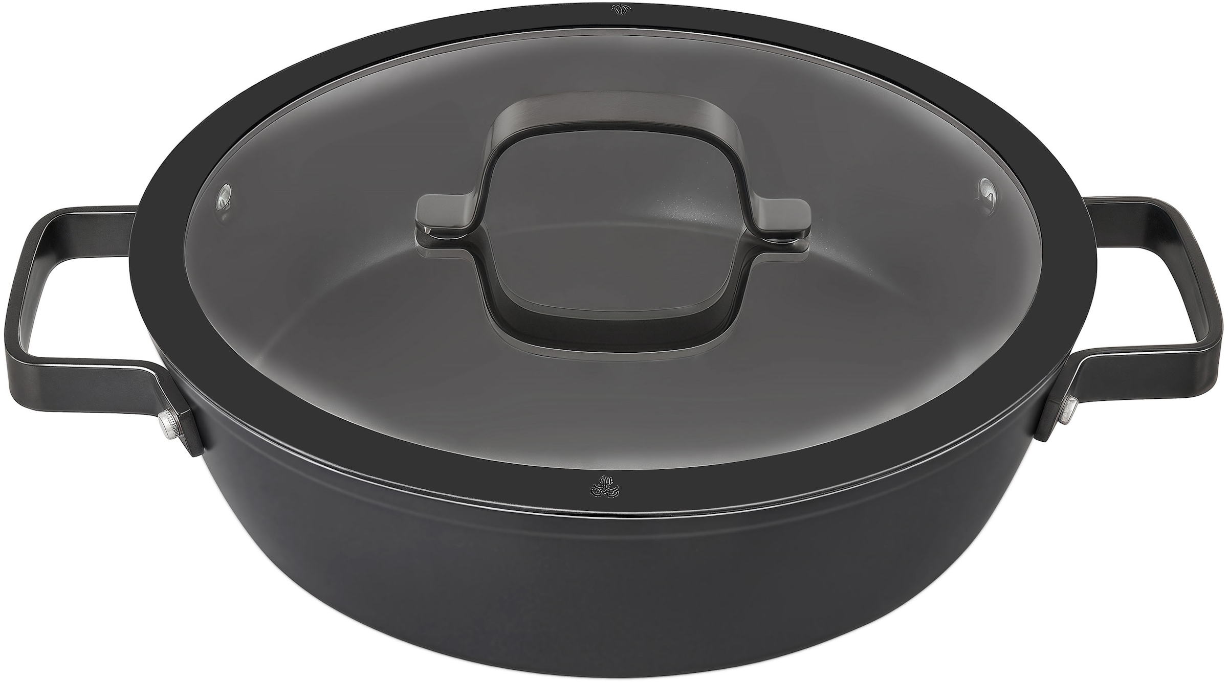 Hanseatic Pfannen-Set »ALU PRO«, Aluminium, (Set, 3 tlg., 1x Pfanne 24 cm, 1x Servierpfanne 28 cm), Profi Pfannen mit Antihaftbeschichtung, für alle Herdarten, Induktion