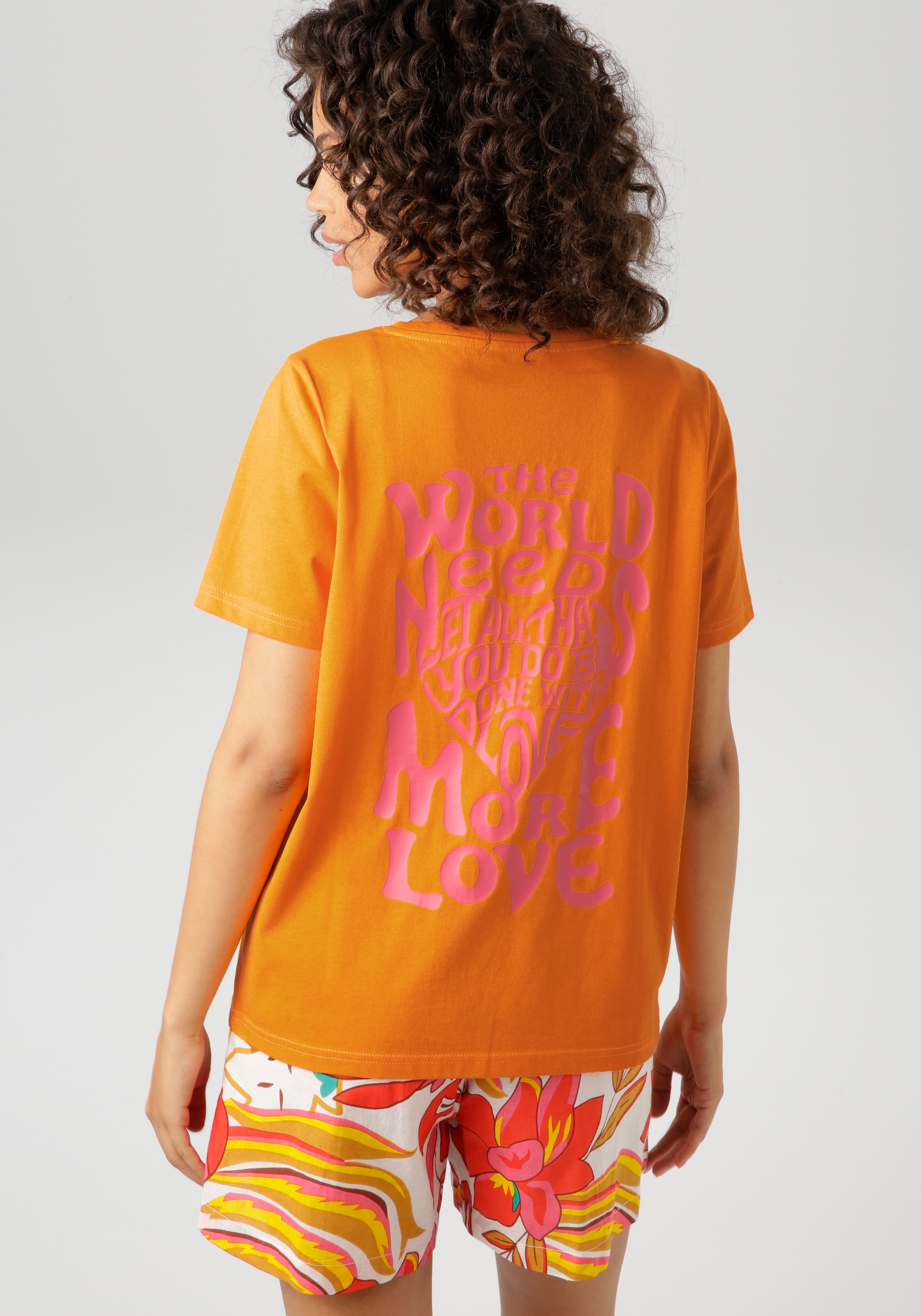 Aniston CASUAL T-Shirt, mit grossem Statement-Schriftzug im Rücken