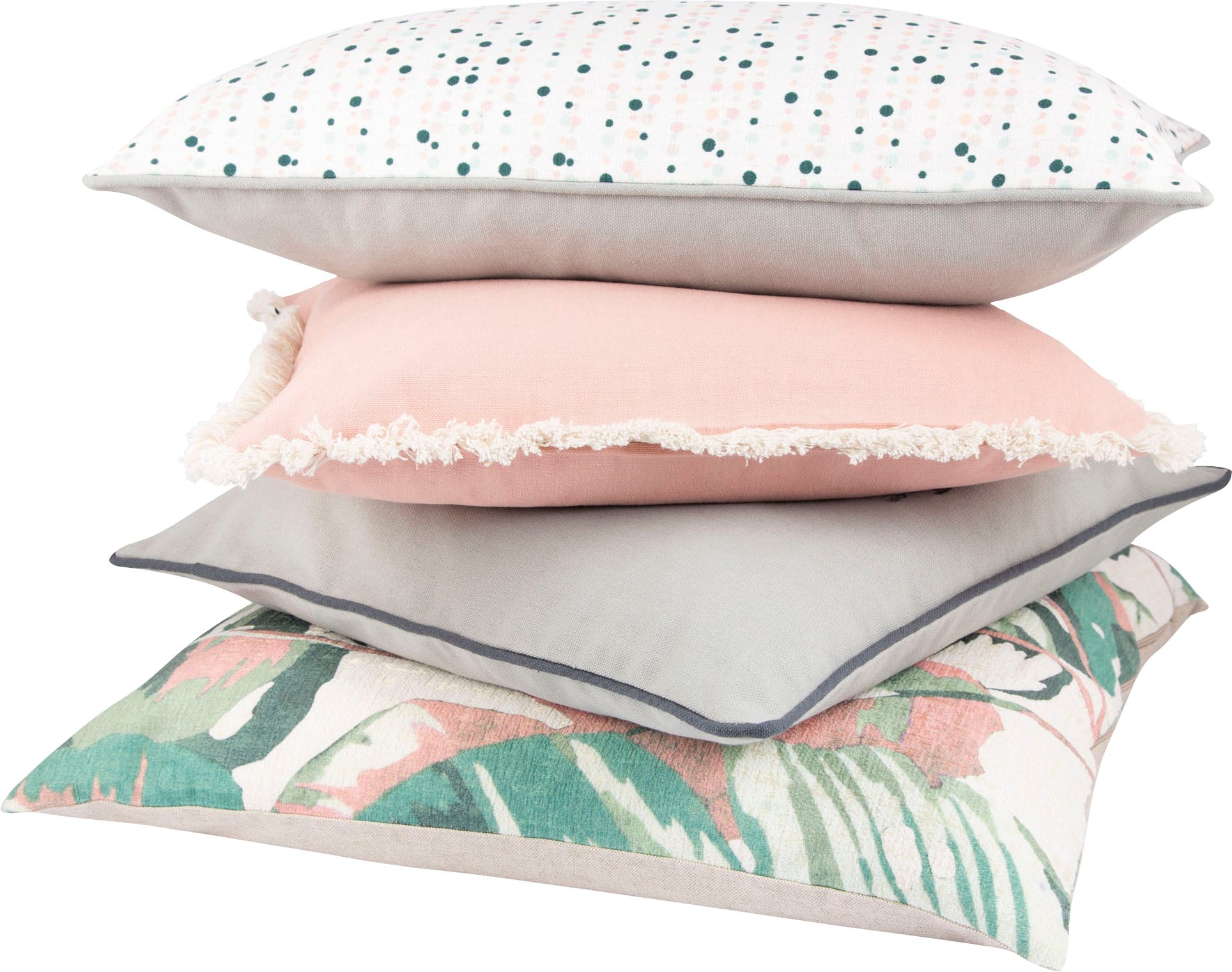 TOM TAILOR HOME Dekokissen »Fringed Cotton«, mit naturfarbenen Fransensaum, Kissenhülle ohne Füllung, 1 Stück