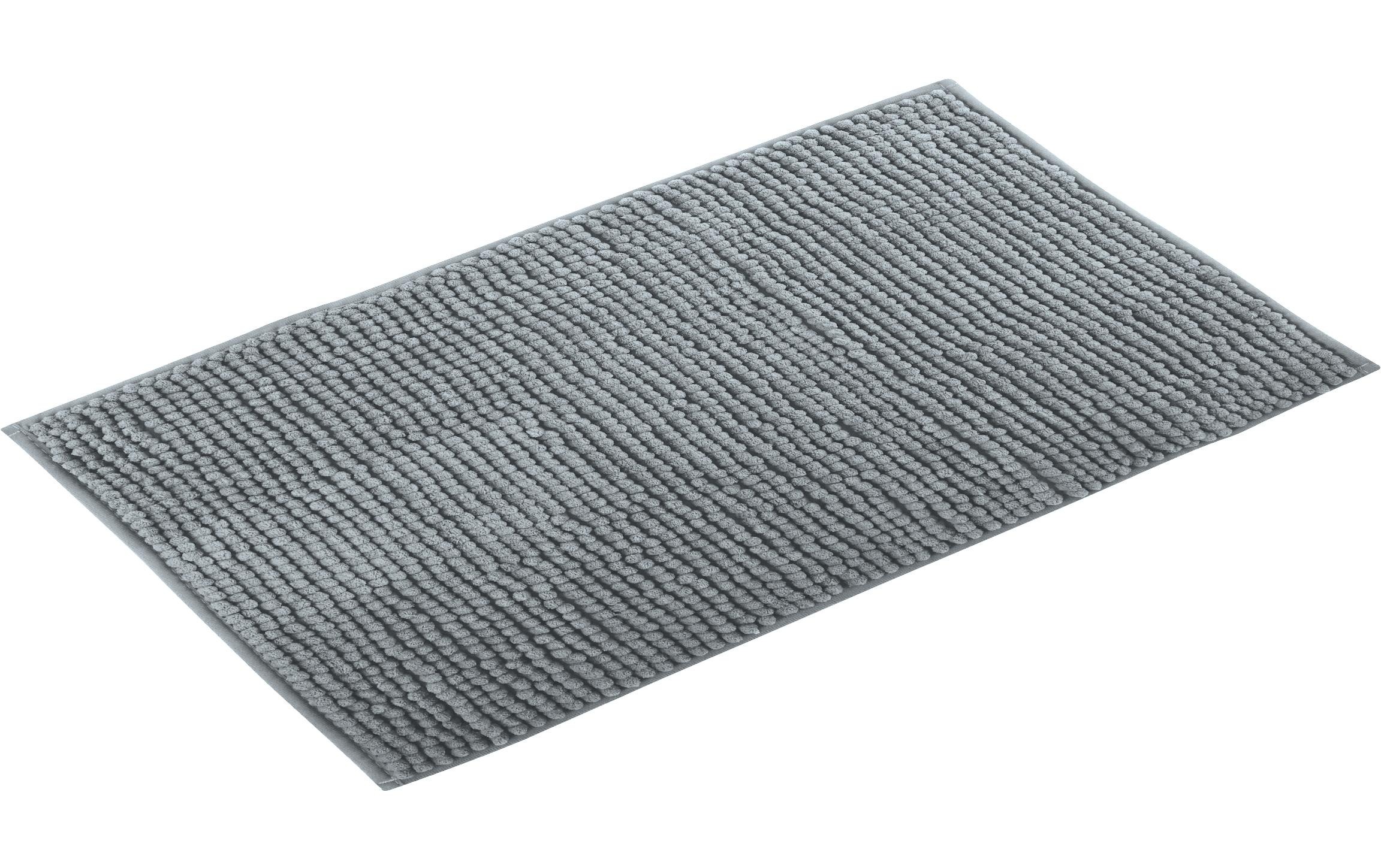 MSV Badematte »Chenille Hellbgrau«