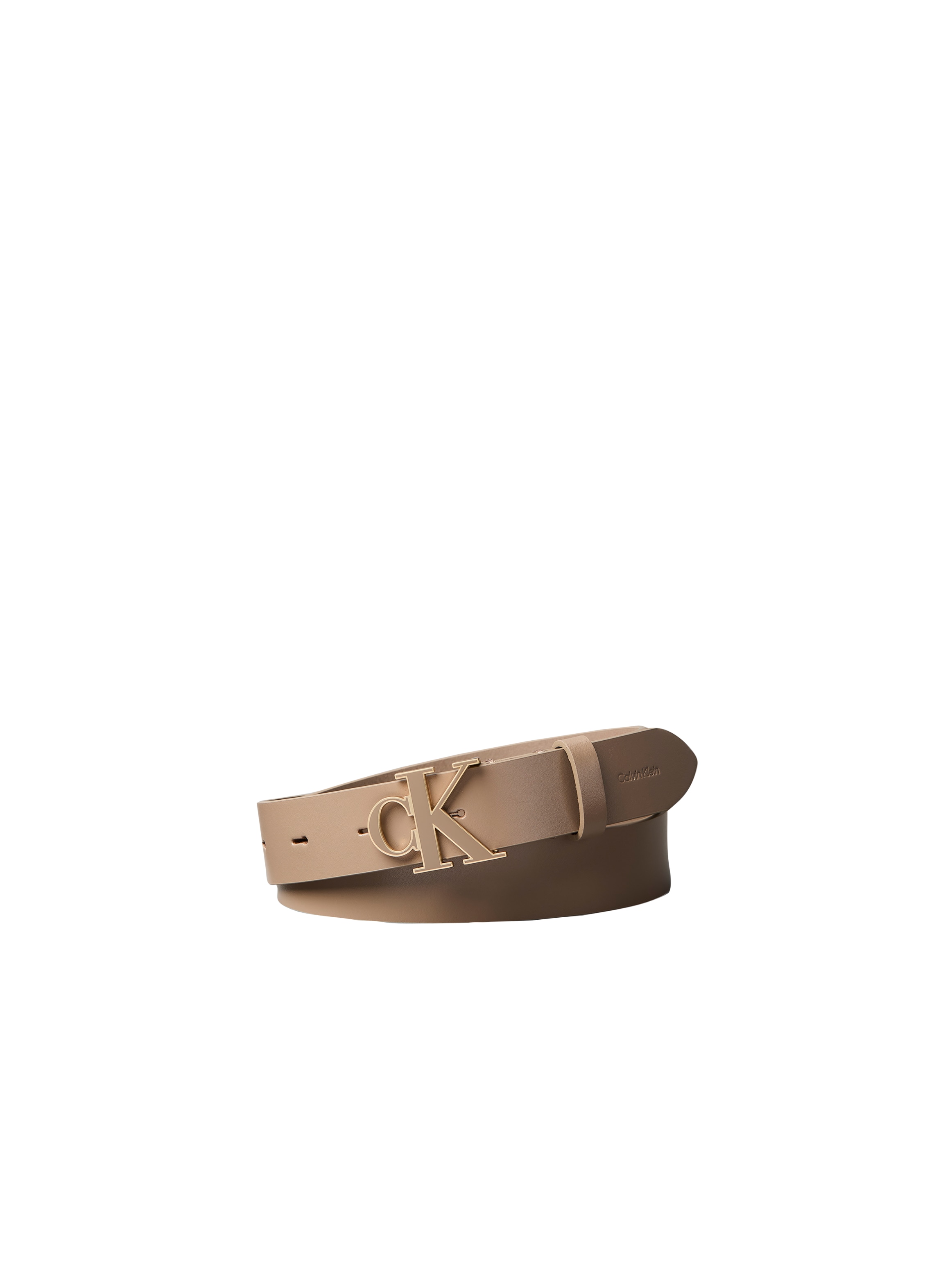 Calvin Klein Ledergürtel "ROUND CK BUCKLE 30MM BELT INLAY" Grössenverstellbar mit Metallschliesse