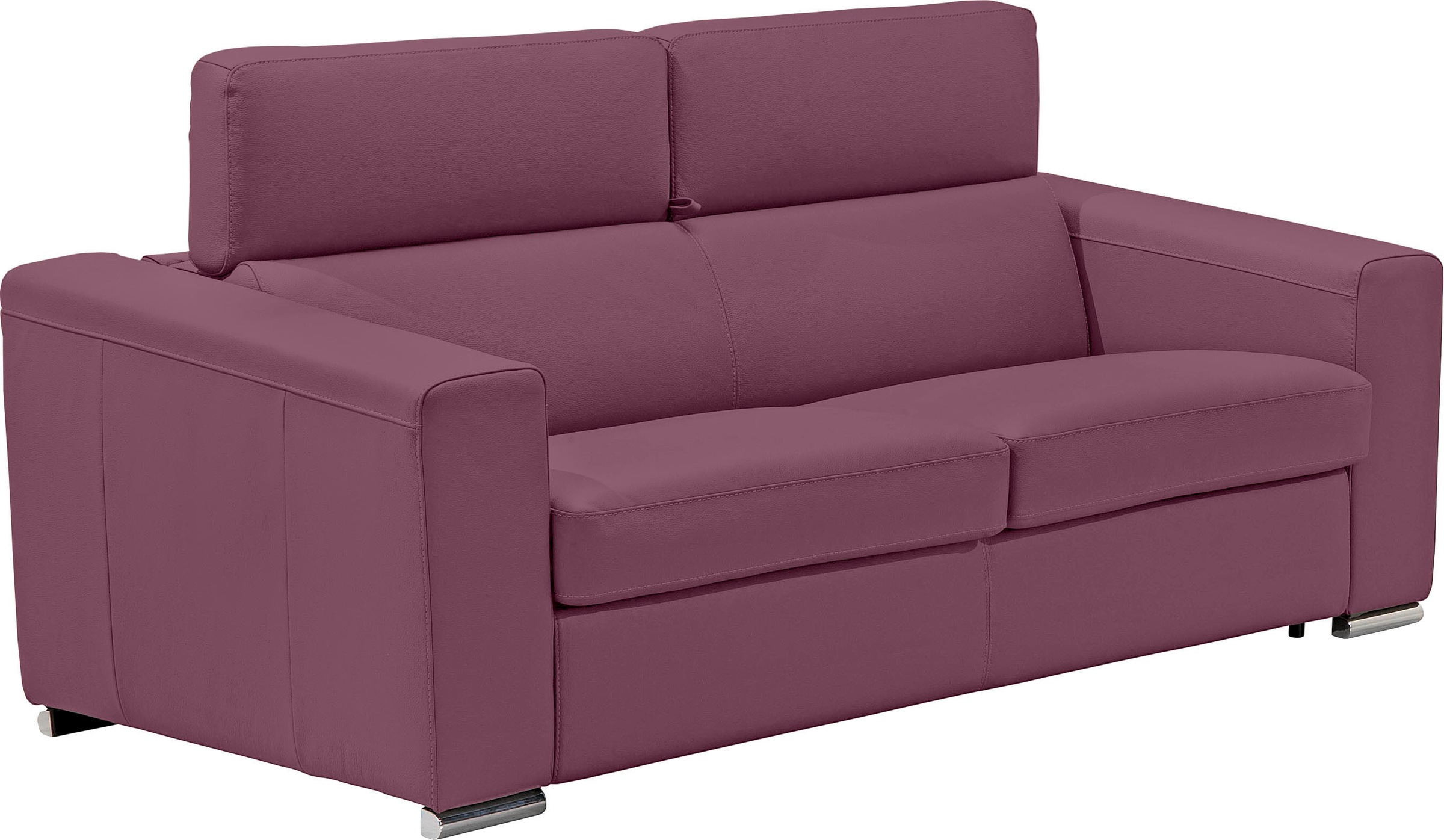 Egoitaliano Schlafsofa »Cabiria, Design und super Sitz- und Liegekomfort«, Sofa inkl. Schlaffunktion, Kopfteile verstellbar, mit Metallfüssen