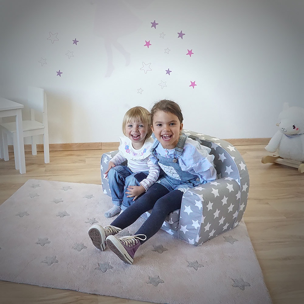 Knorrtoys® Sofa »Grey White Stars«, für Kinder; Made in Europe