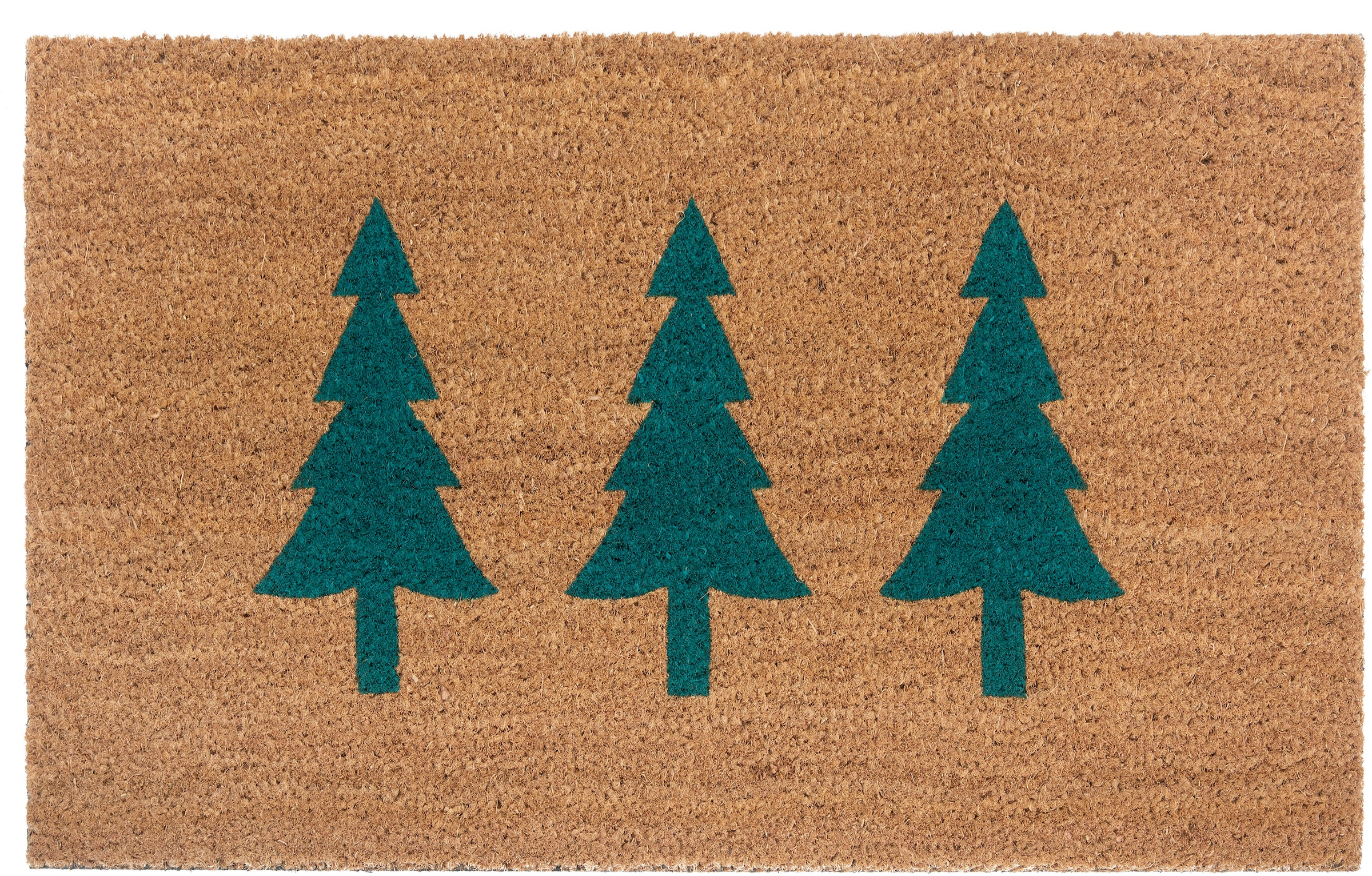 Fussmatte »Mix Mats Kokos Pine Trees«, rechteckig, 15 mm Höhe, Weihnachten,...