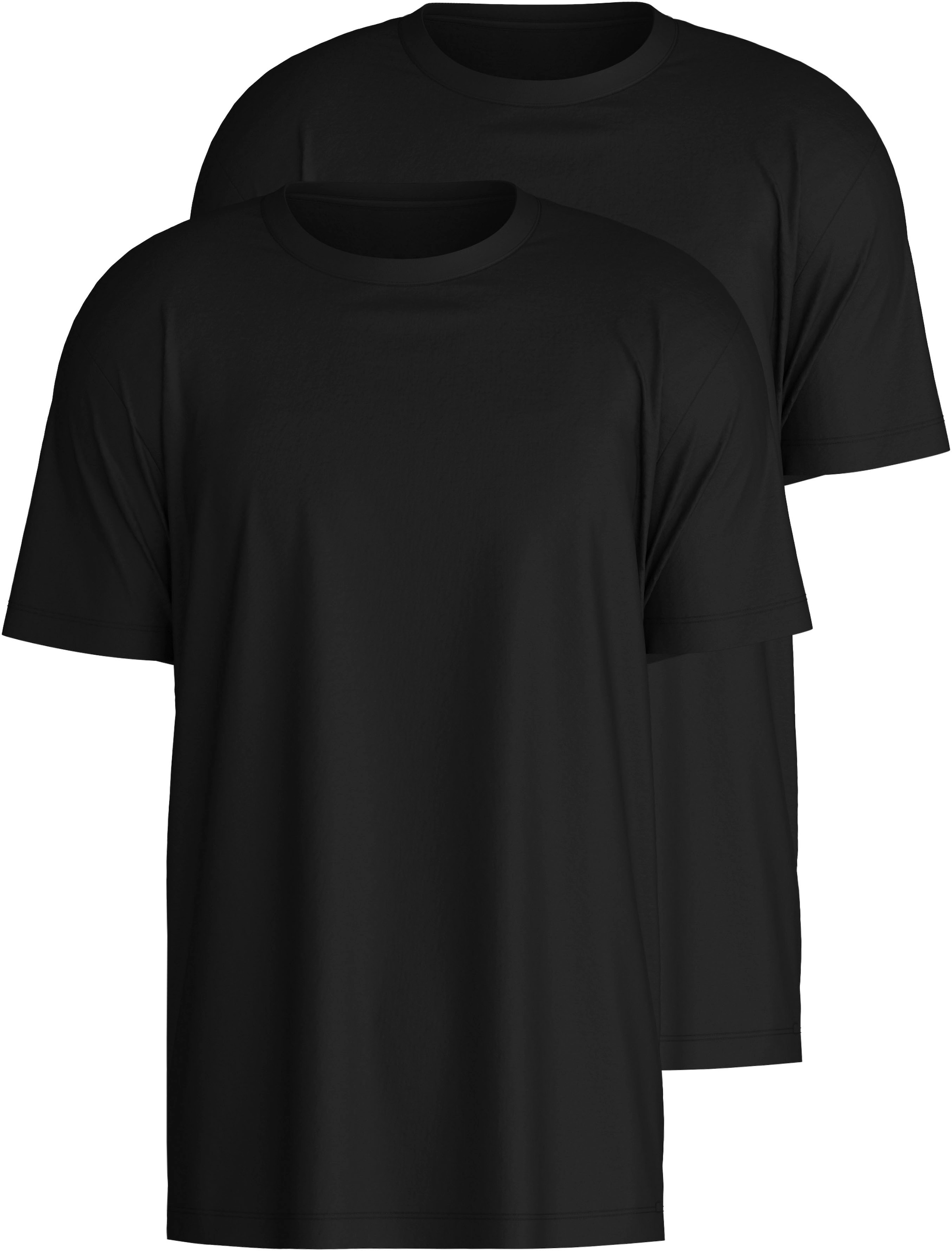 CALIDA T-Shirt »Natural Benefit« 2er Pack, Modern Fit, Single Jersey, Kurzarm, Rundhals-Ausschnitt