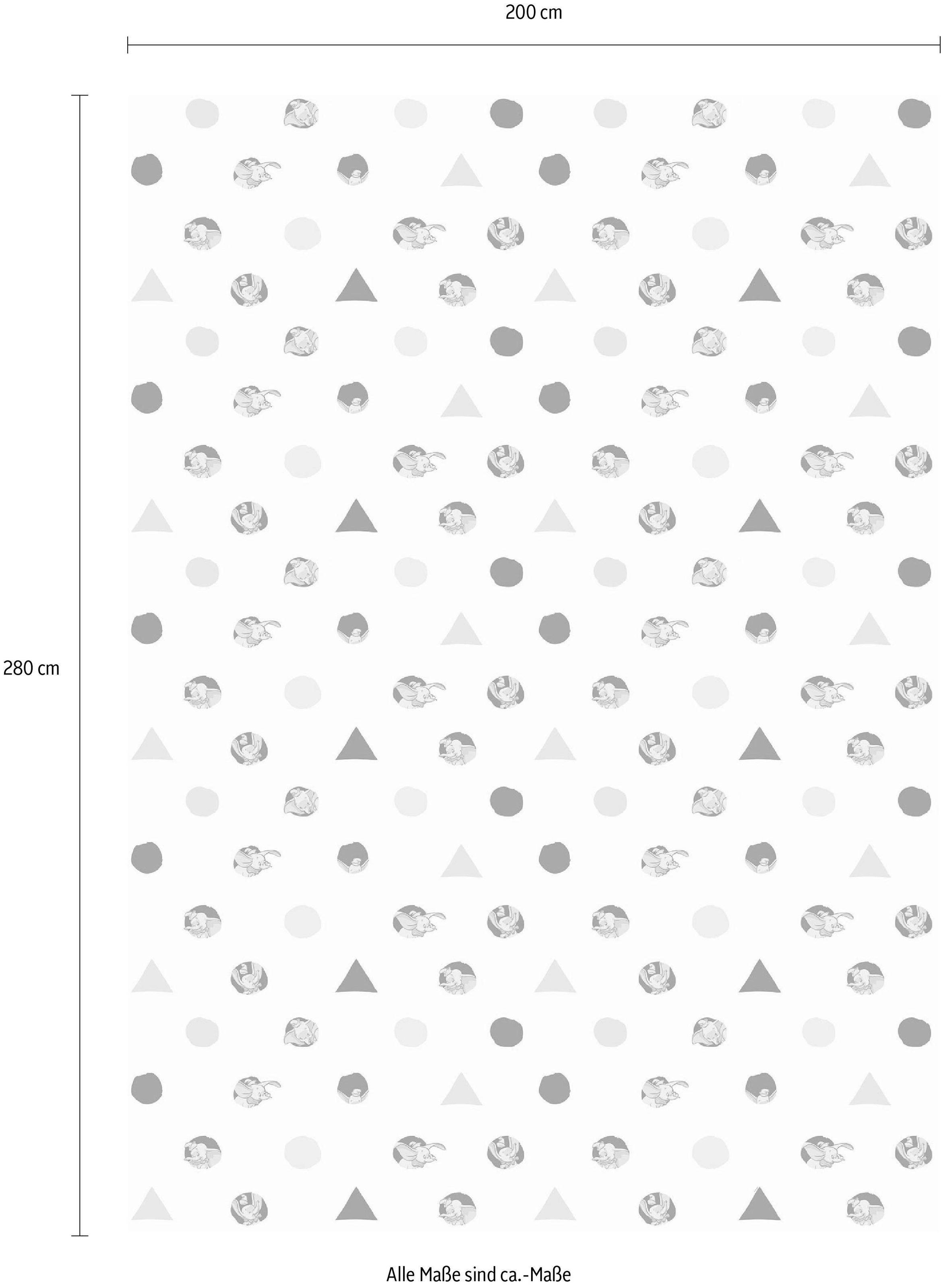 Komar Vliestapete »Digitaldruck Vlies - Dumbo Angles & Dots - Grösse 200 x 280 cm«, bedruckt, Kinderzimmer