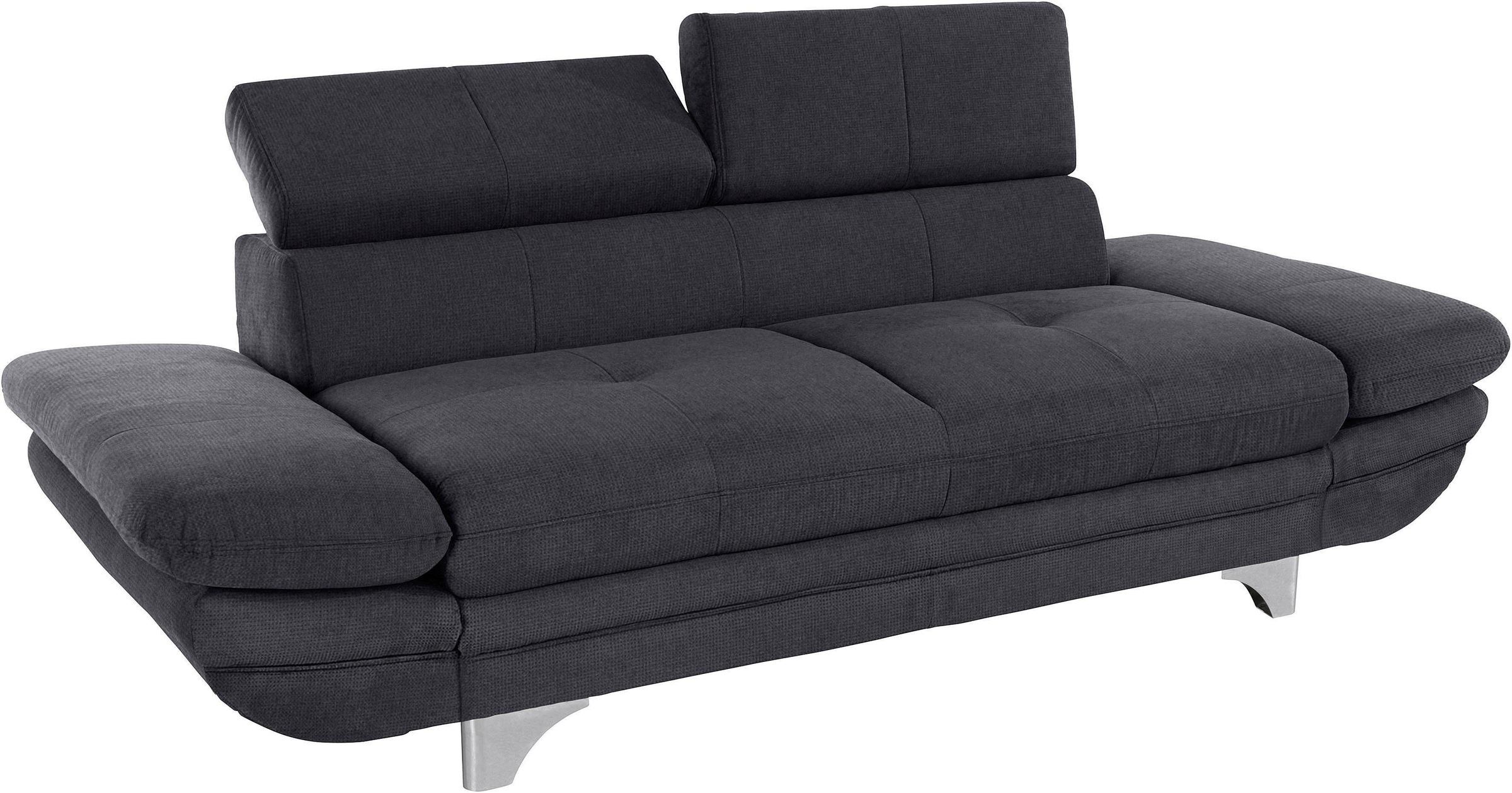 COTTA Polstergarnitur »Enterprise«, (Set), Set bestehend aus: 2-Sitzer mit Kopfteilverstellung & Hocker