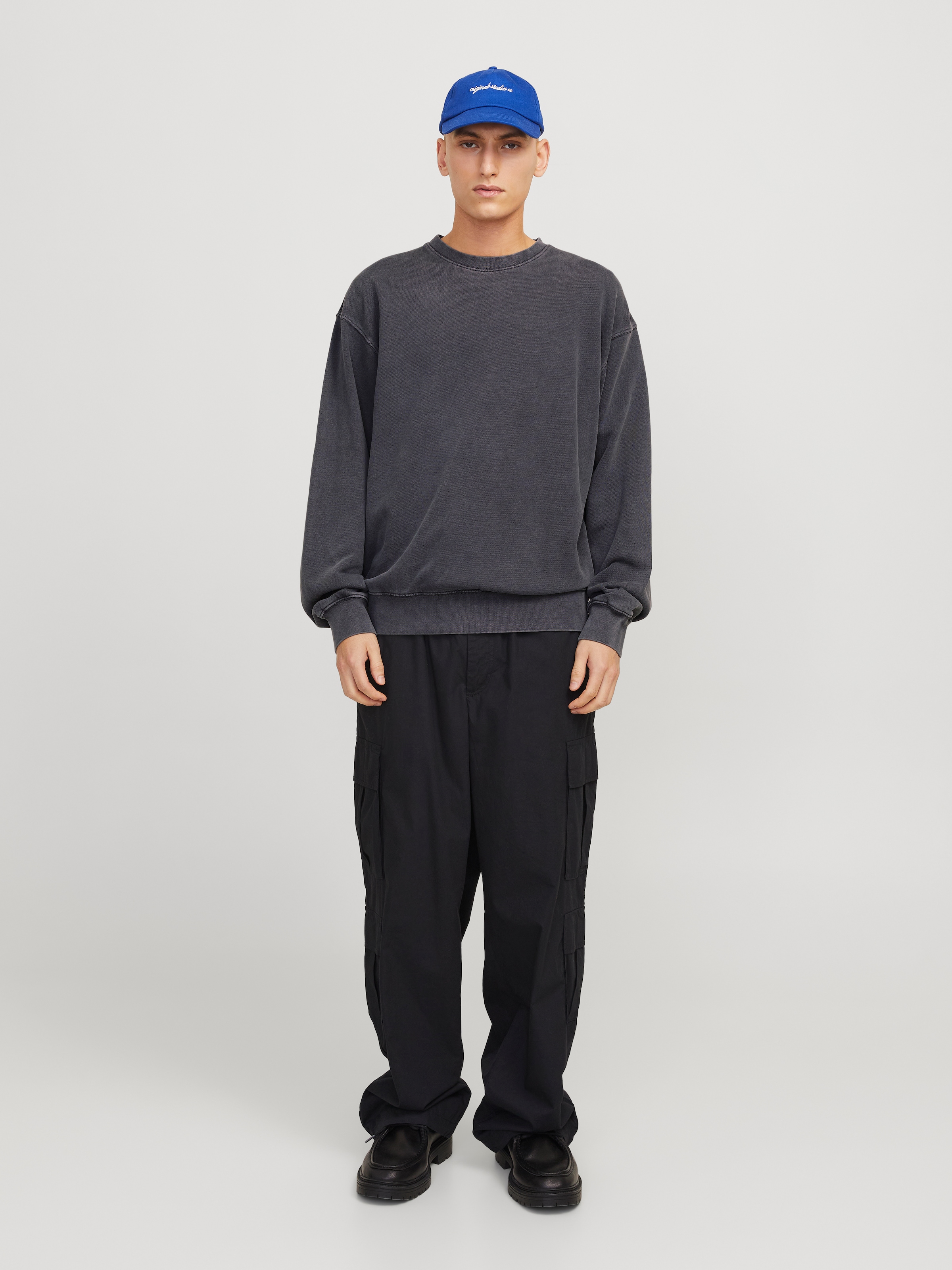 Jack & Jones Sweatshirt »JJECHARGE FADED SWEAT CREW NECK NOOS«, mit Rippbündchen