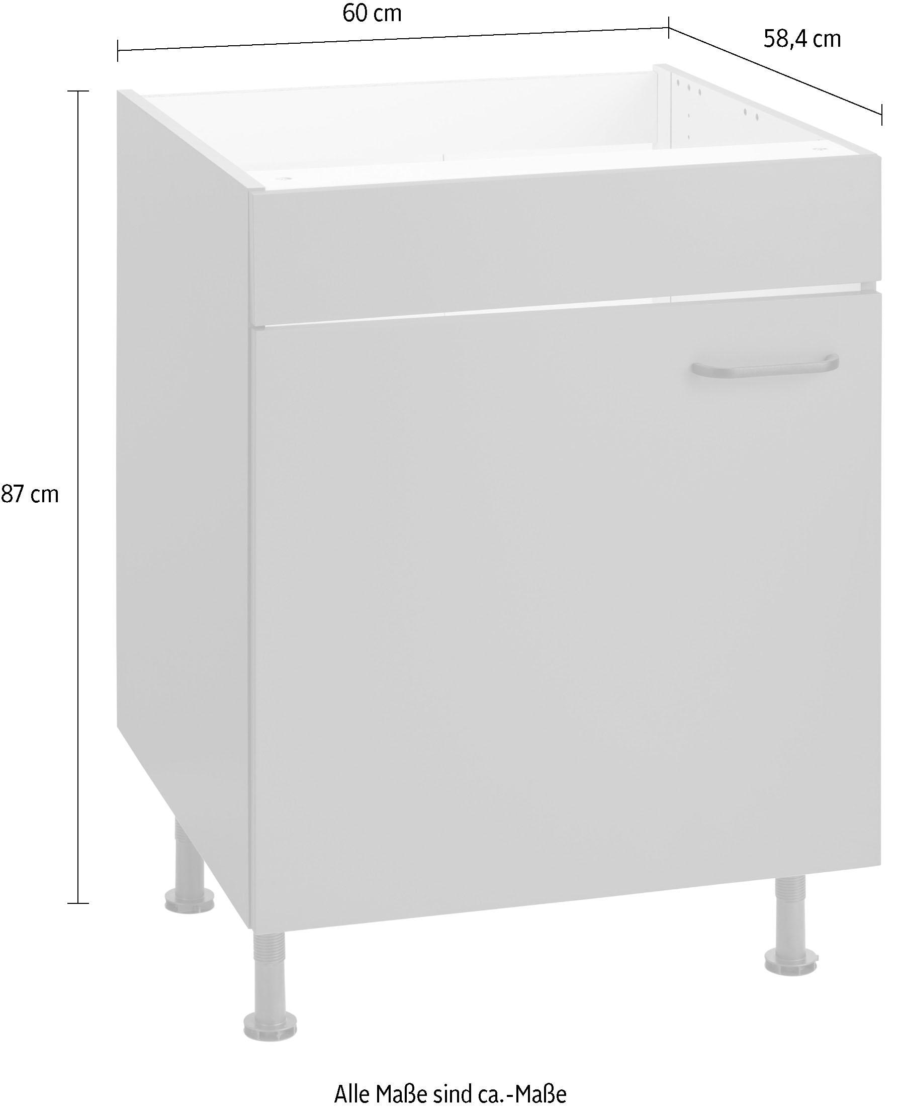 OPTIFIT Spülenschrank »Elga«, mit Soft-Close-Funktion, höhenverstellbaren Füssen, Breite 60 cm
