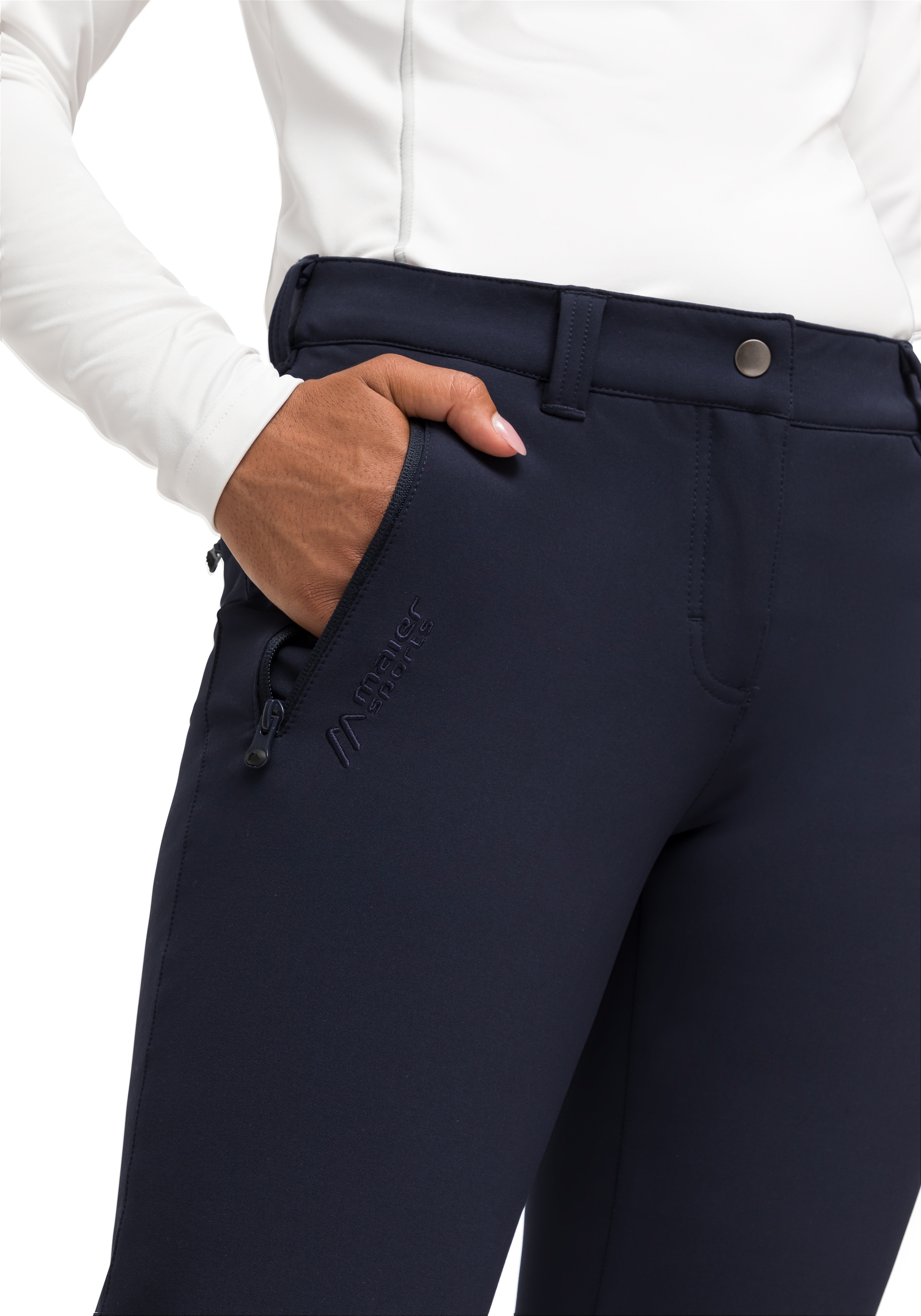 Maier Sports Funktionshose »Helga slim«, warme Damen Outdoorhose, robuste Wanderhose, Slim Fit